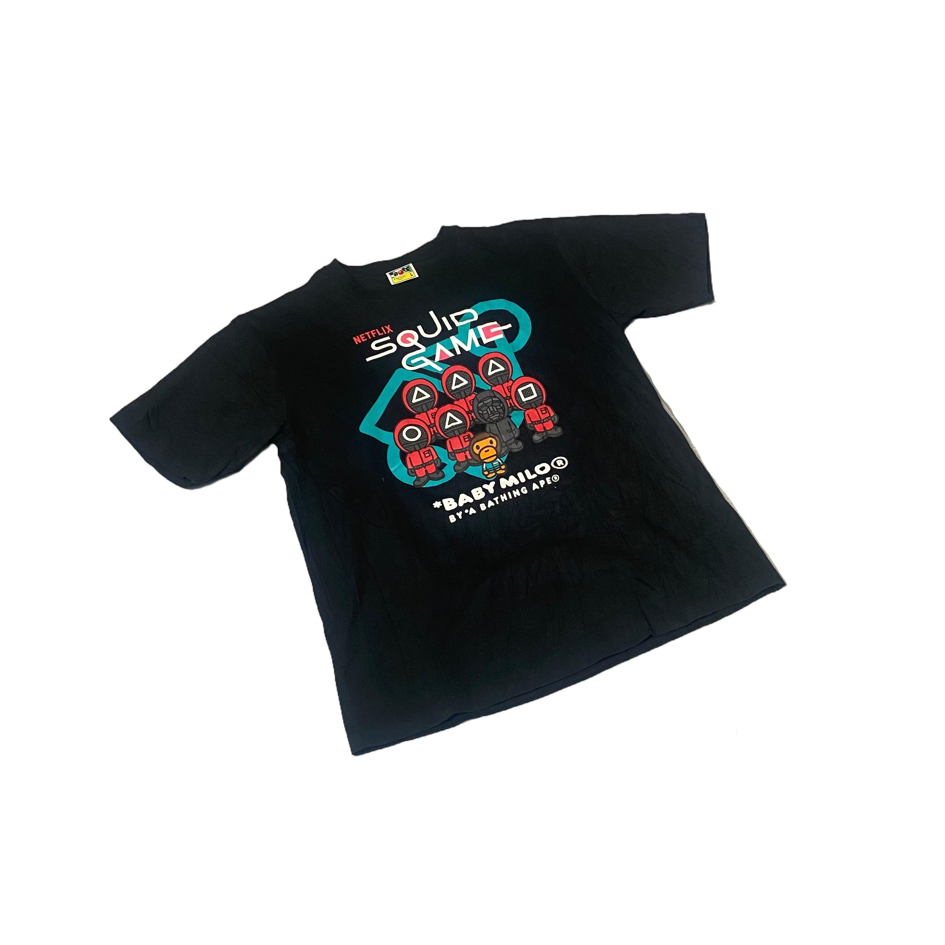 Black A Bathing Ape (BAPE) x Squid Game Tee - L