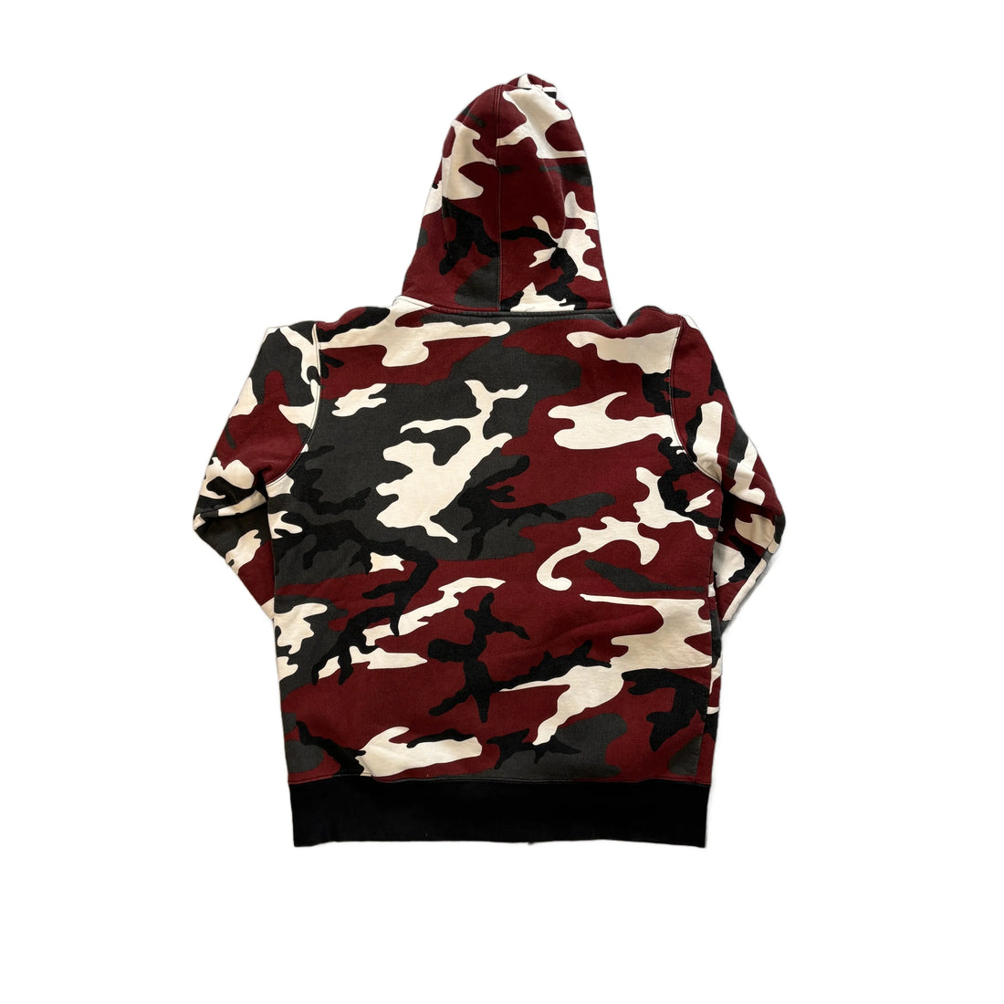 Red Camo Supreme Zip Up Hoodie - M