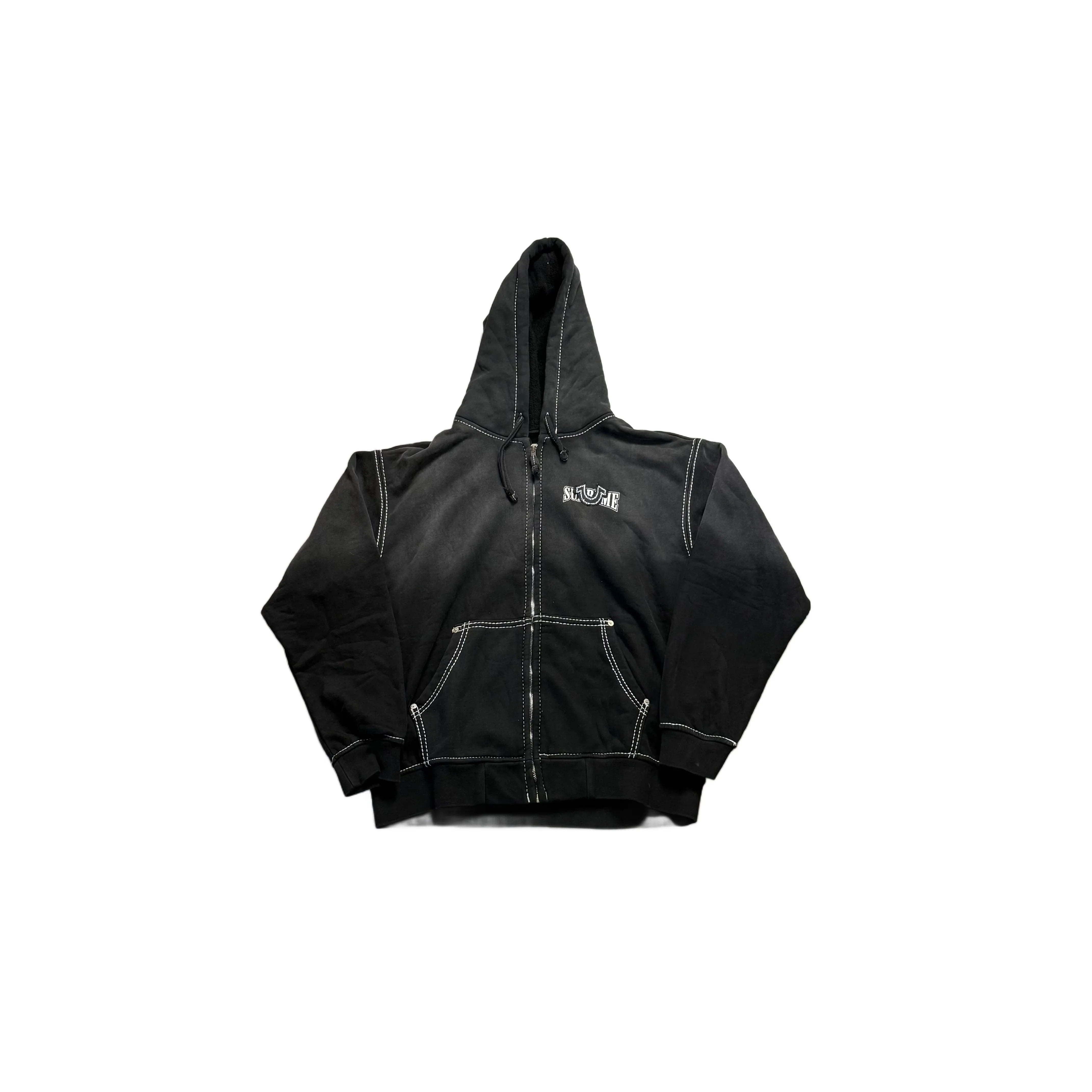 Black Supreme x True Religion Zip Up Hoodie - M