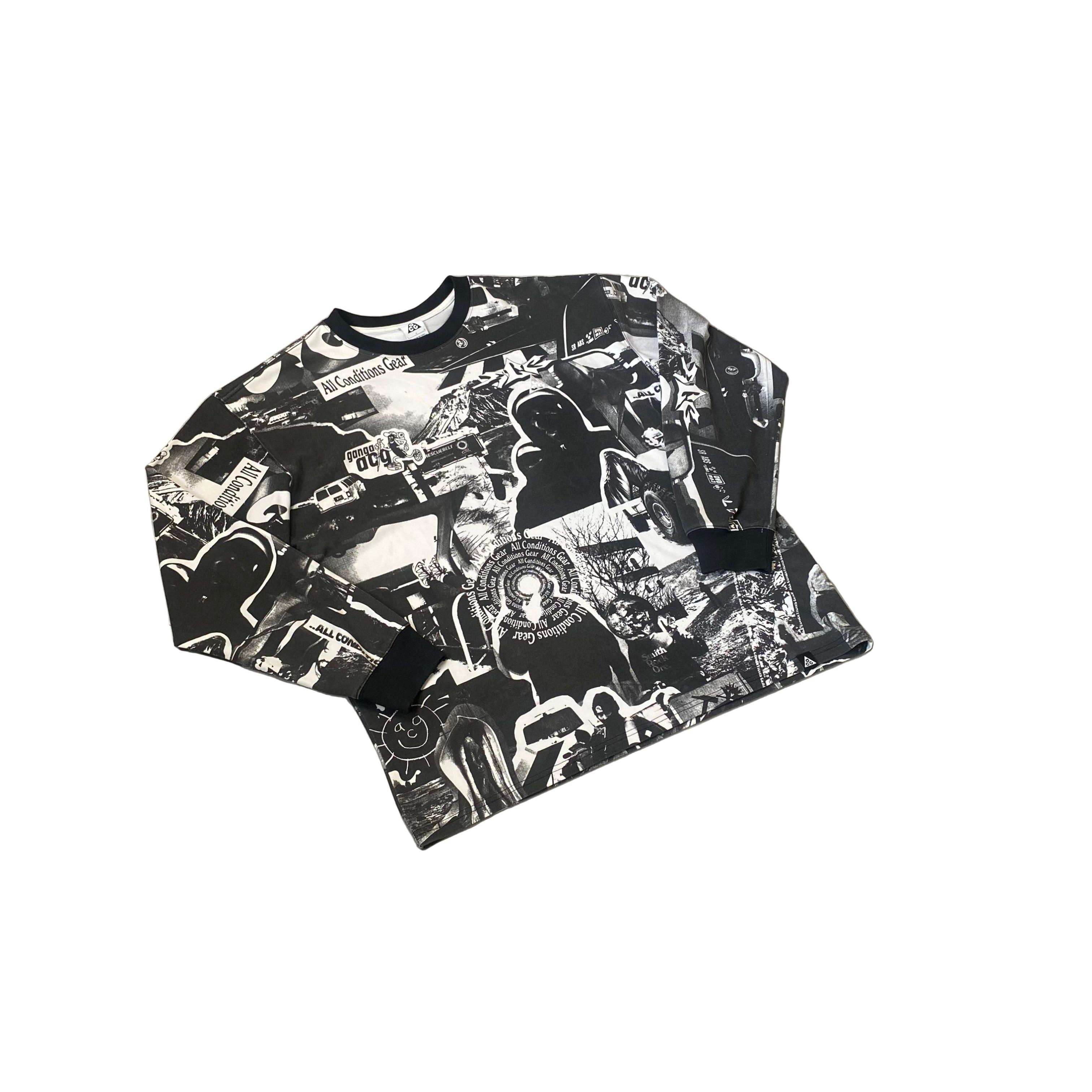 Black + White Nike ACG Long Sleeve Tee - L