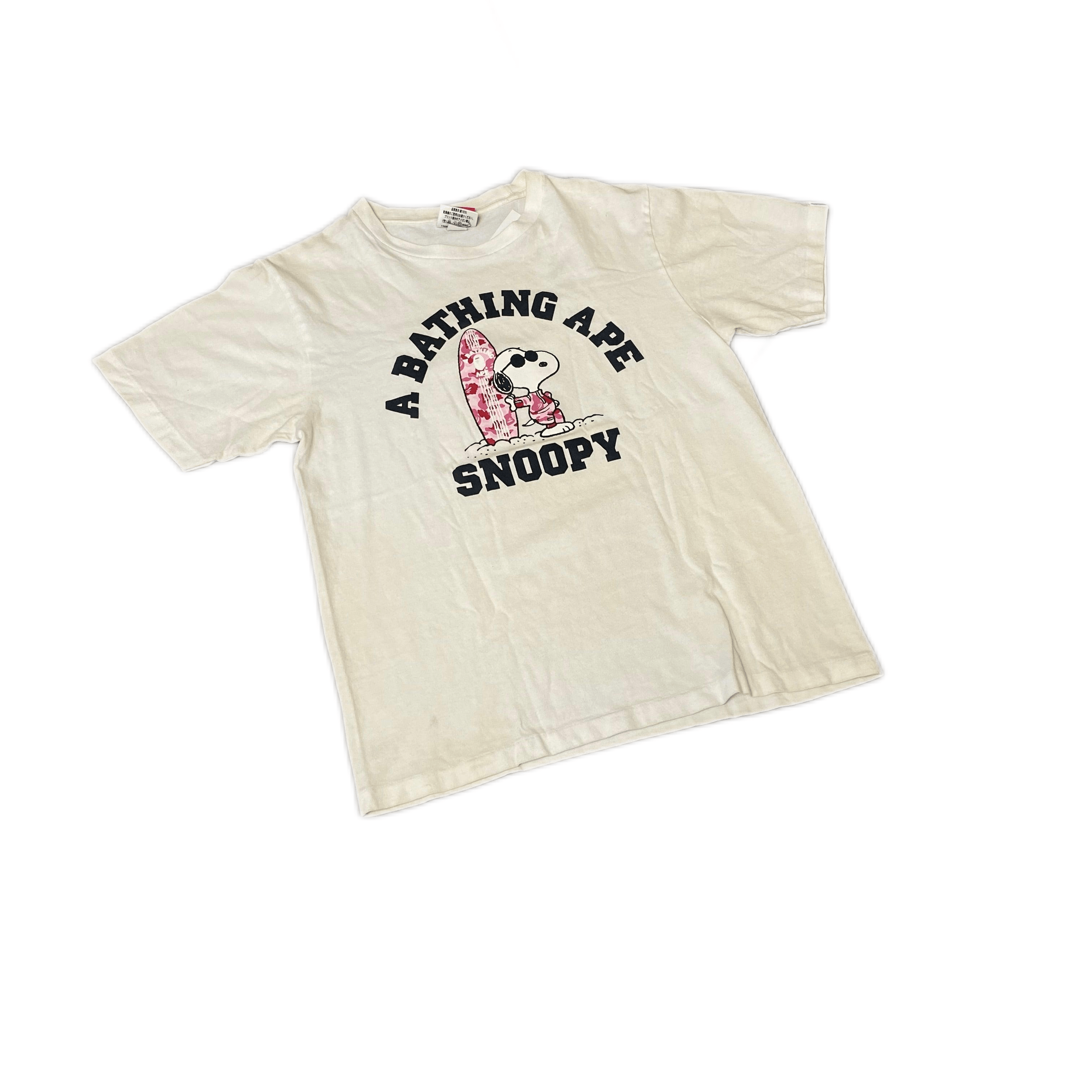White A Bathing Ape (BAPE) x Snoopy Tee - S