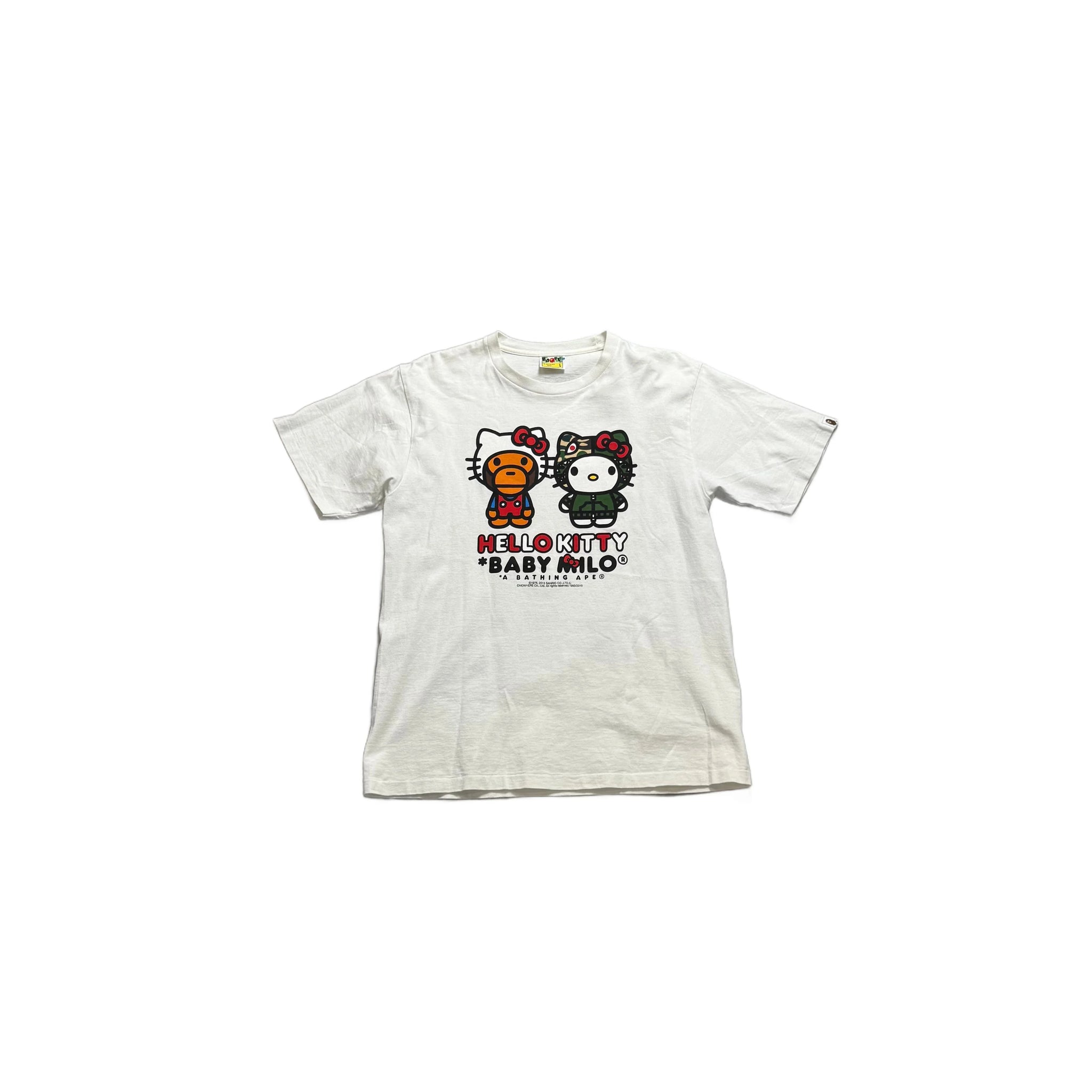 White A Bathing Ape (BAPE) x Hello Kitty Tee - L