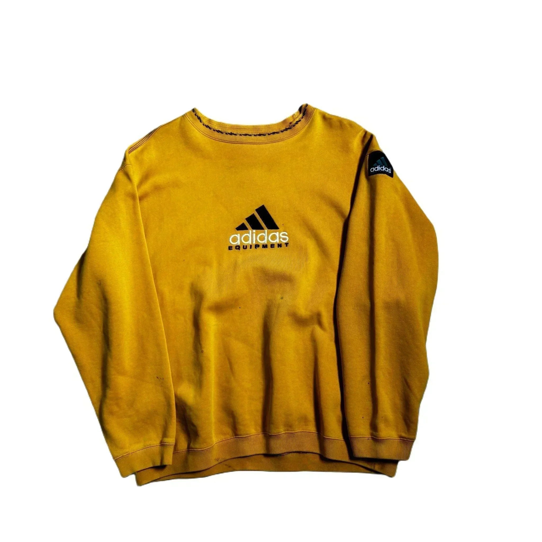 Vintage 90s Yellow Adidas Equipment Sweatshirt - L