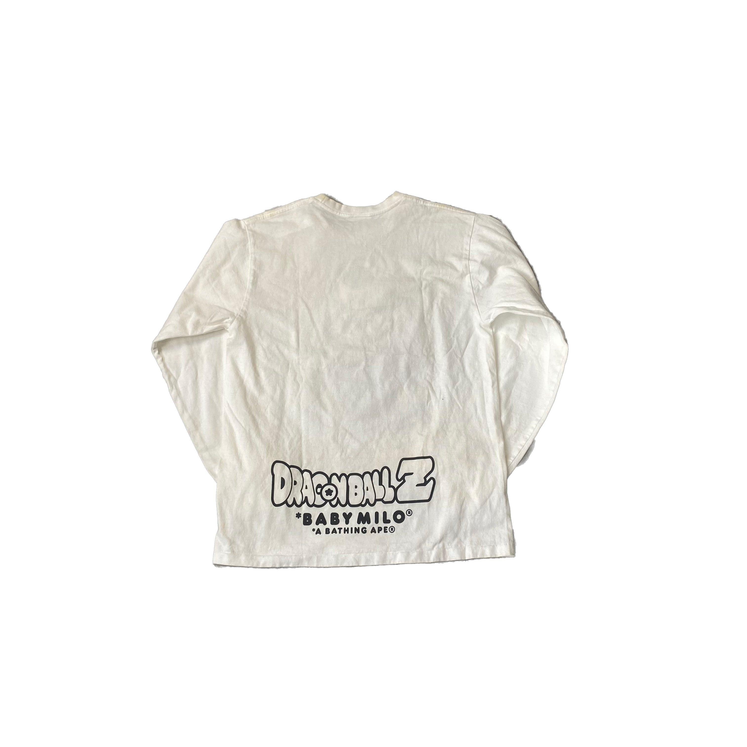 White A Bathing Ape (BAPE) x Dragonball Z Long Sleeve Tee - M