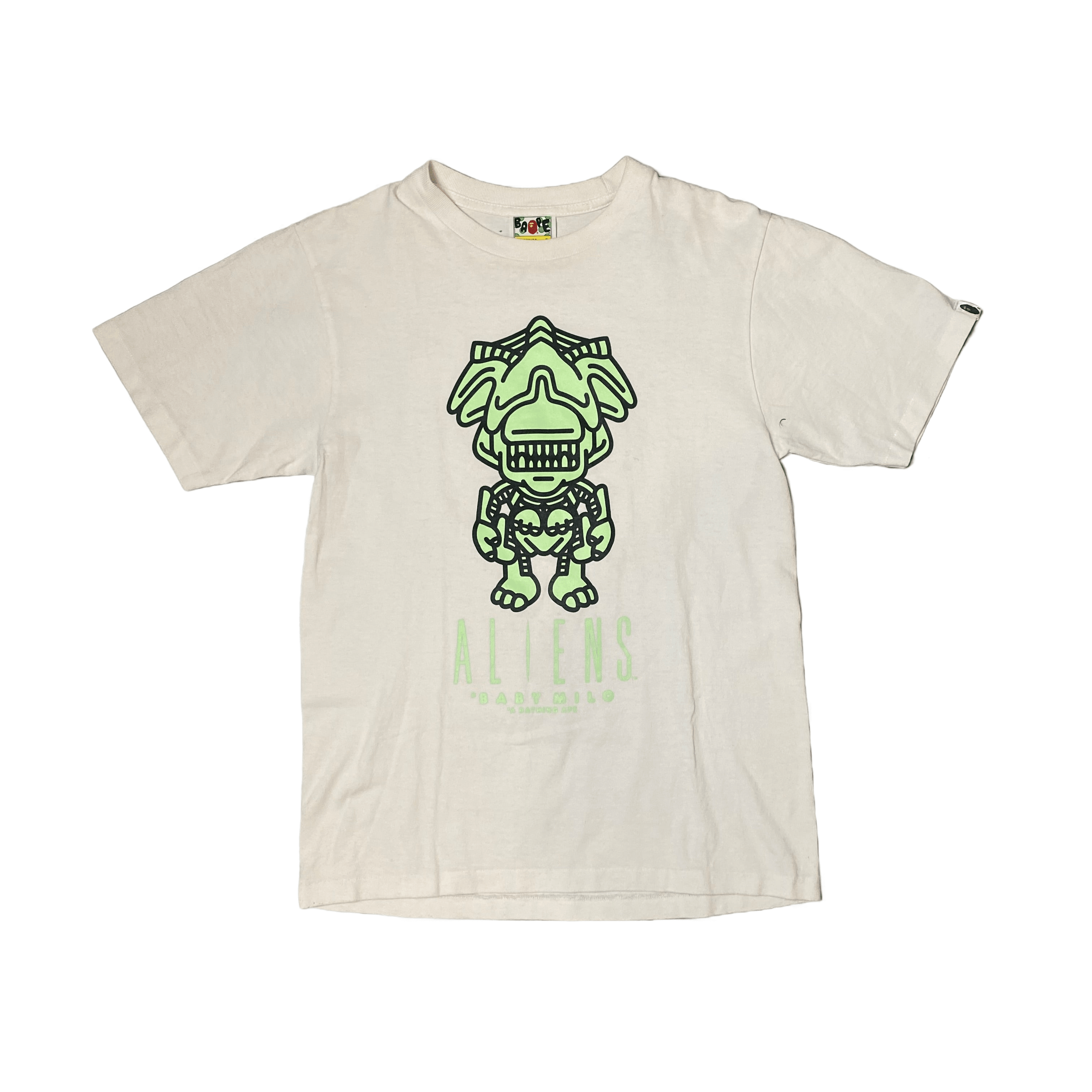 White A Bathing Ape (BAPE) x Aliens Tee - S