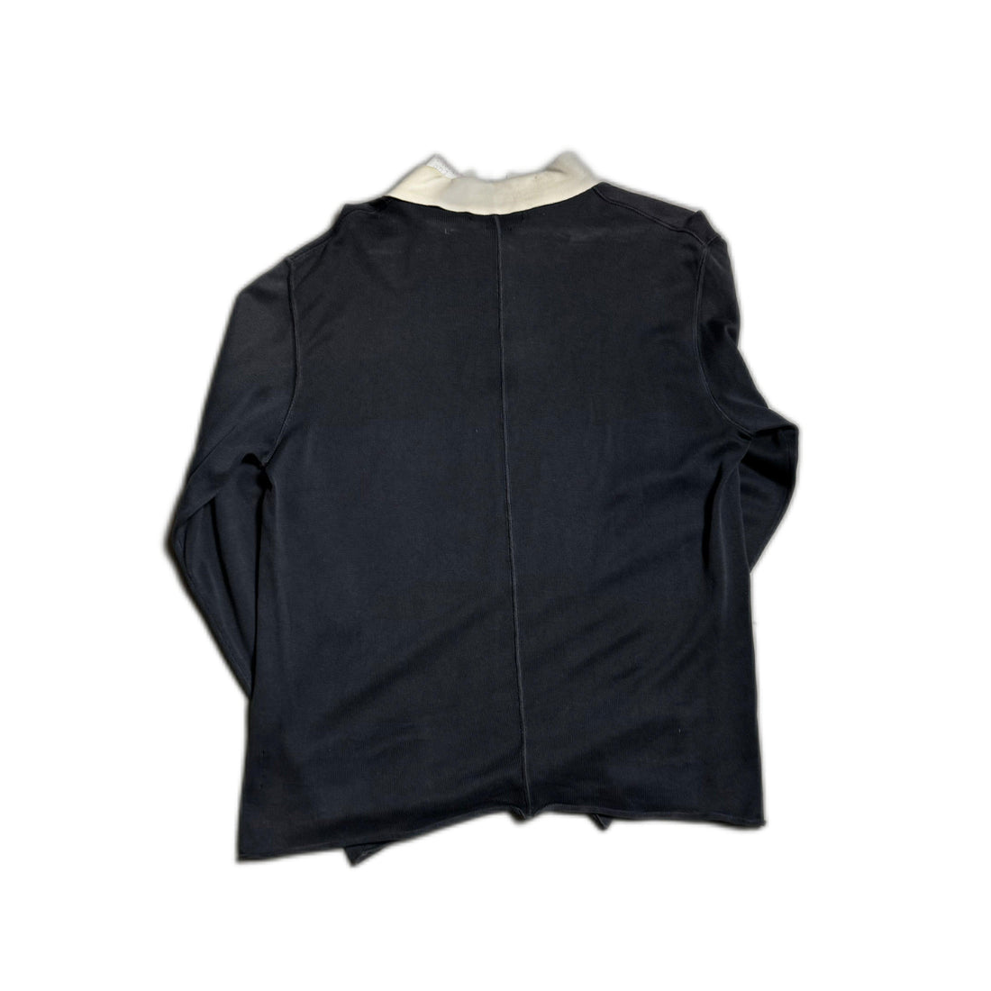 Vintage Black Stone Island Long Sleeve Polo Shirt - L