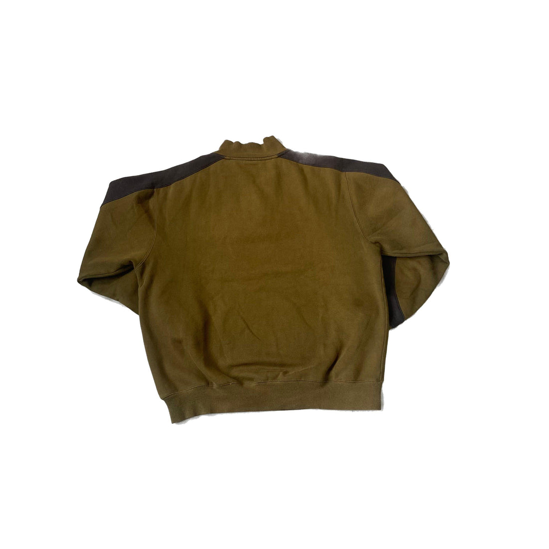 Vintage Green Stussy 1/4 Zip Sweatshirt - M