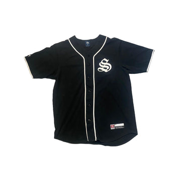 Black Stussy Baseball Jersey - L