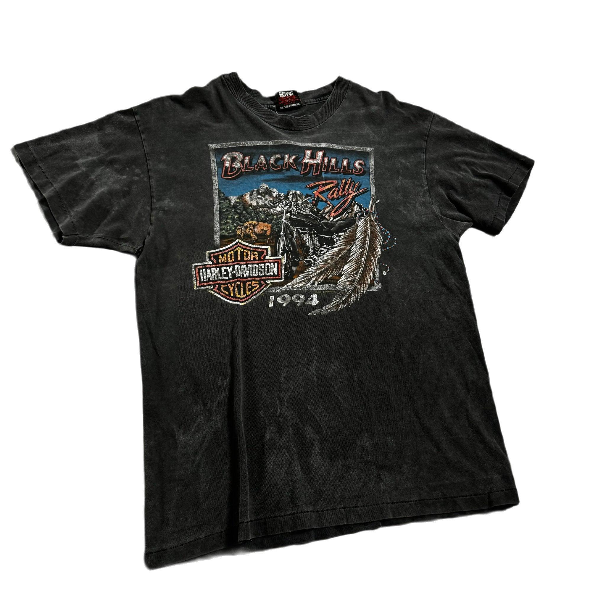 Vintage Black Harley Davidson Tee - L