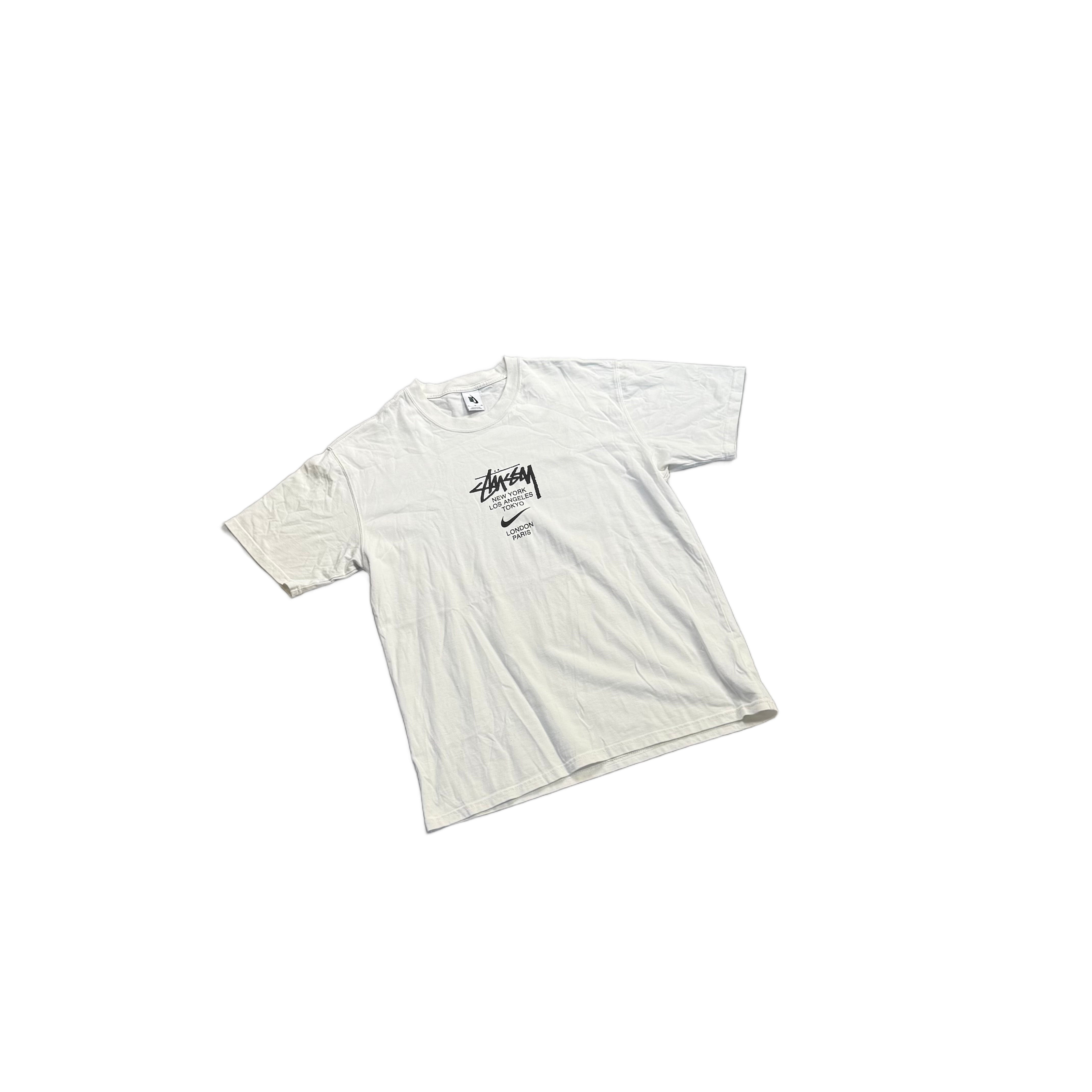 White Stussy x Nike Tee - XL