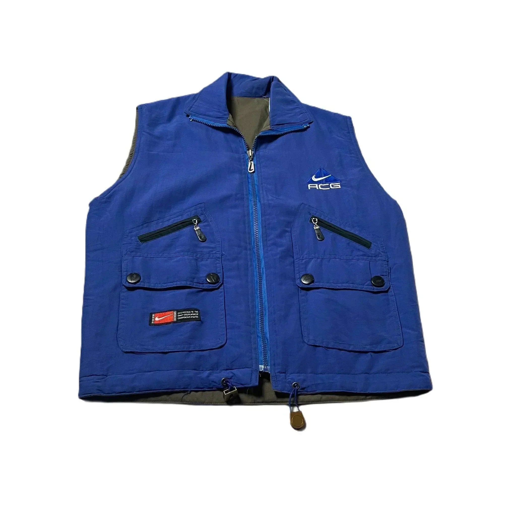 Vintage 90s Blue Nike ACG Gilet - XL