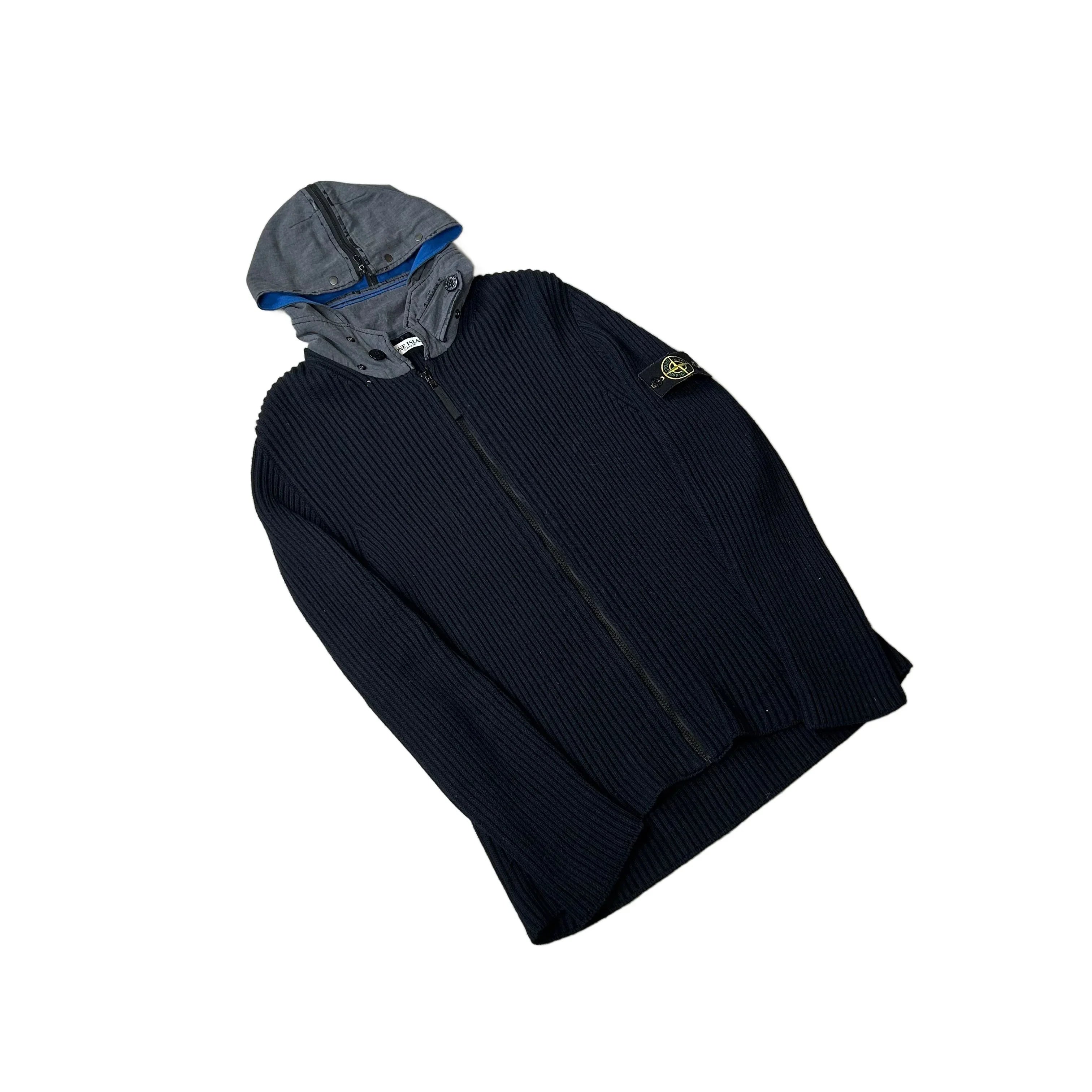 Vintage Navy Blue Stone Island Zip Up Jacket - XXL