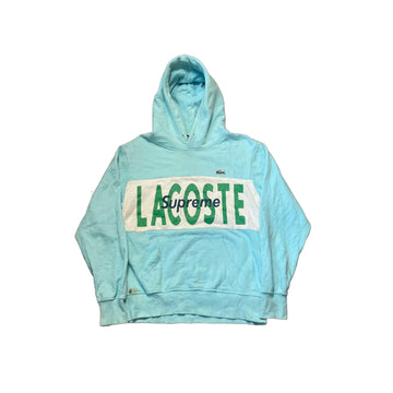 Blue Supreme x Lacoste Hoodie - M