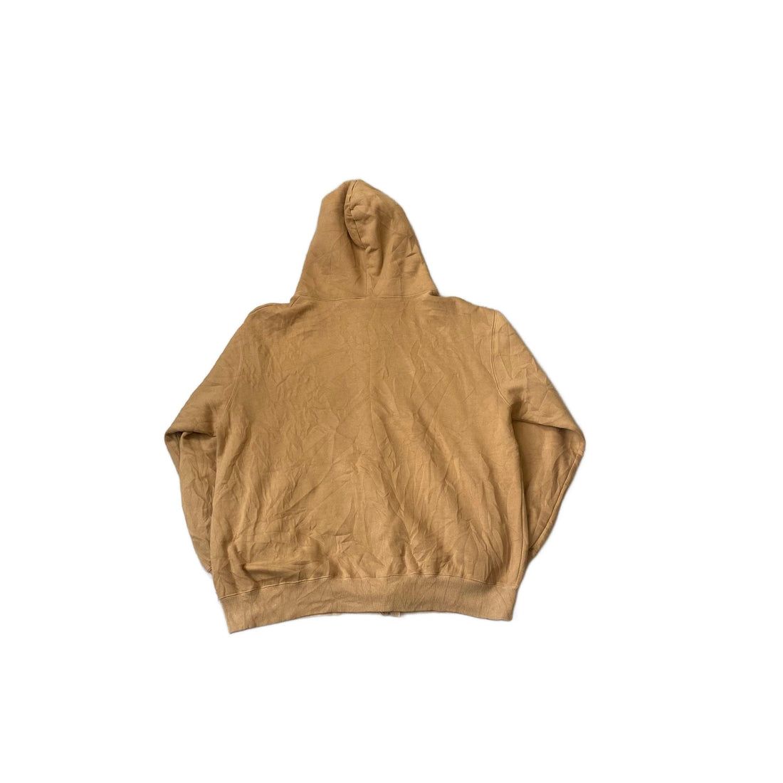 Beige Supreme Zip Up Hoodie - XL