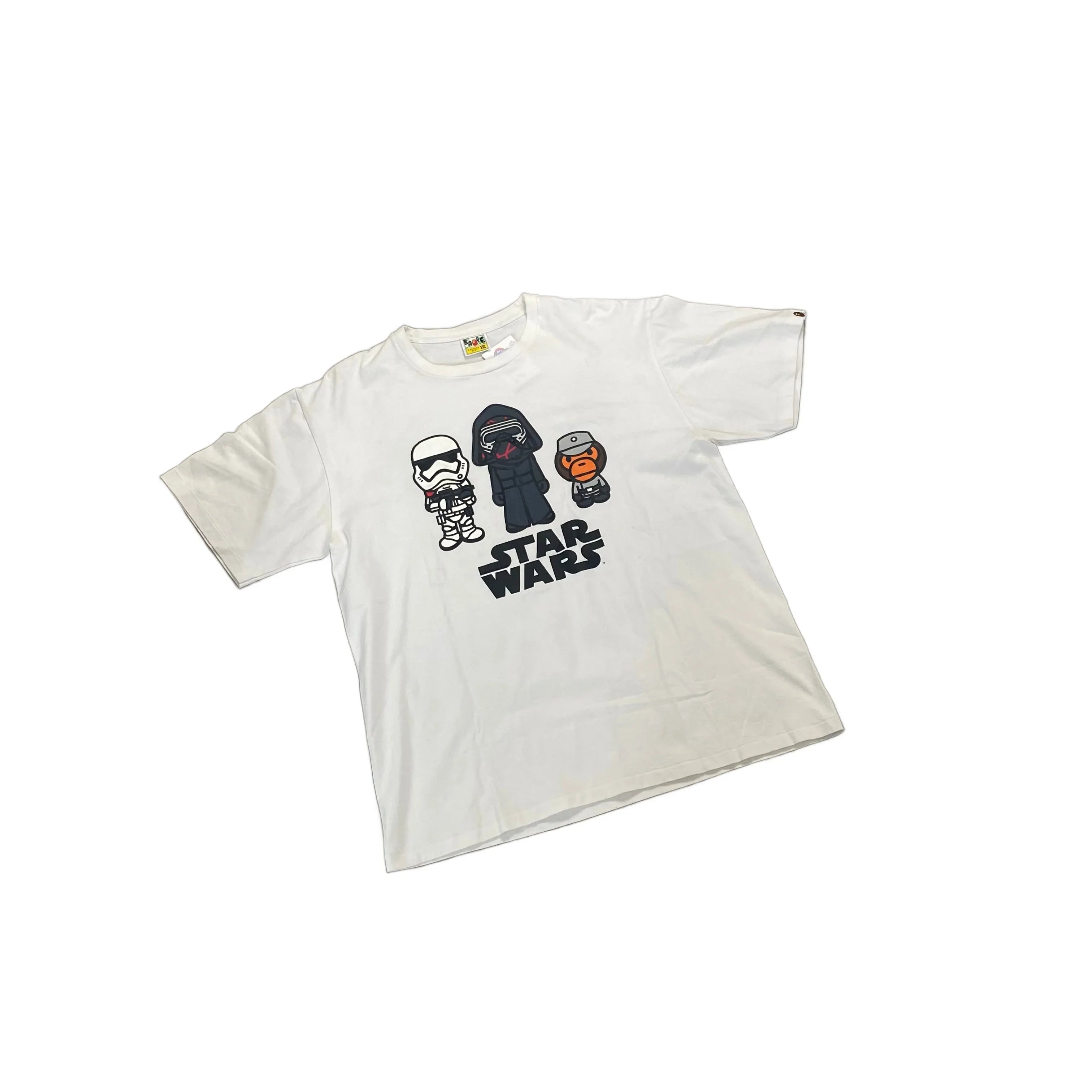 White A Bathing Ape (BAPE) x Star Wars Tee - XXL