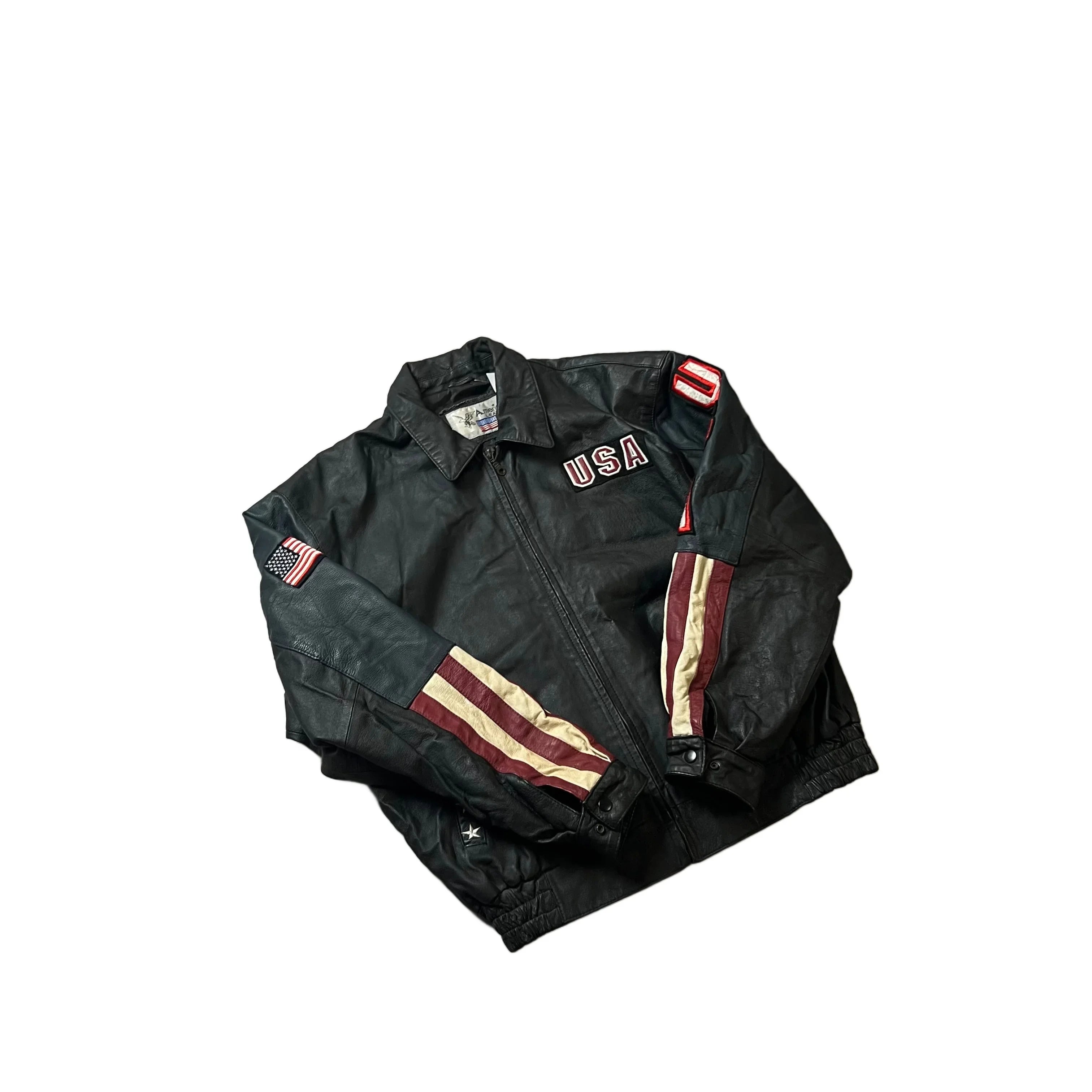 Vintage Black USA Leather Jacket - M