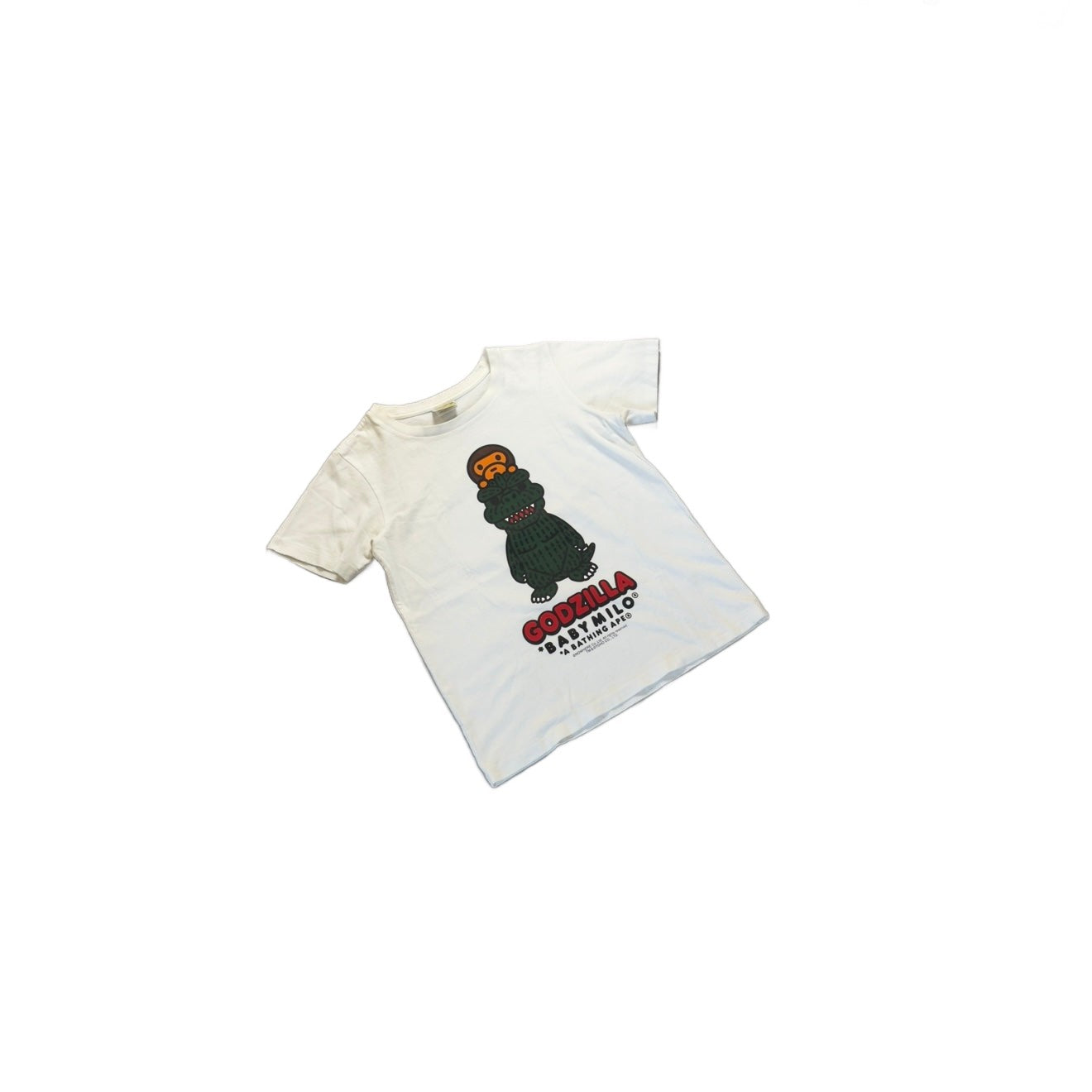 White A Bathing Ape (BAPE) x Godzilla Tee - S