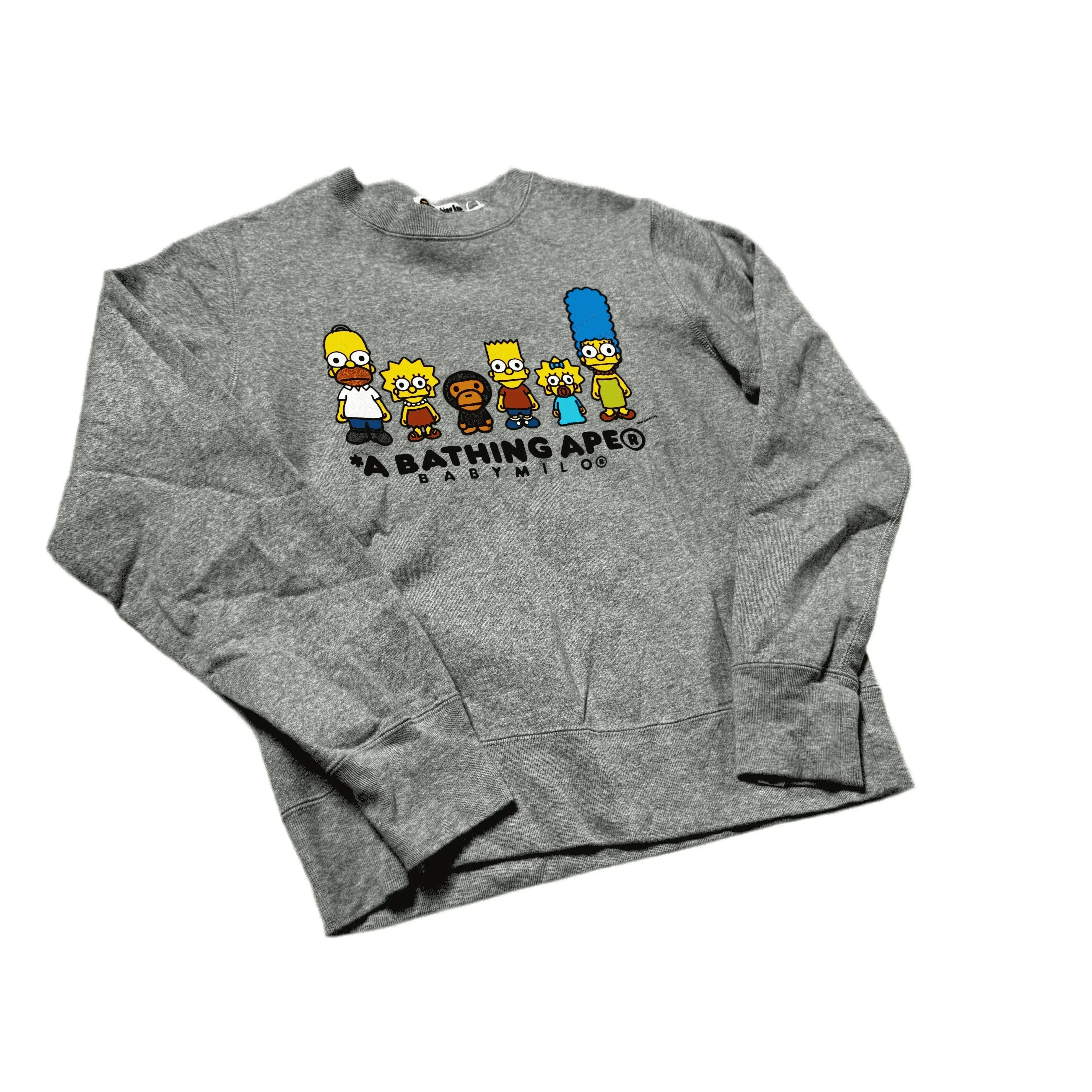 Grey A Bathing Ape (BAPE) x The Simpsons Sweatshirt - S