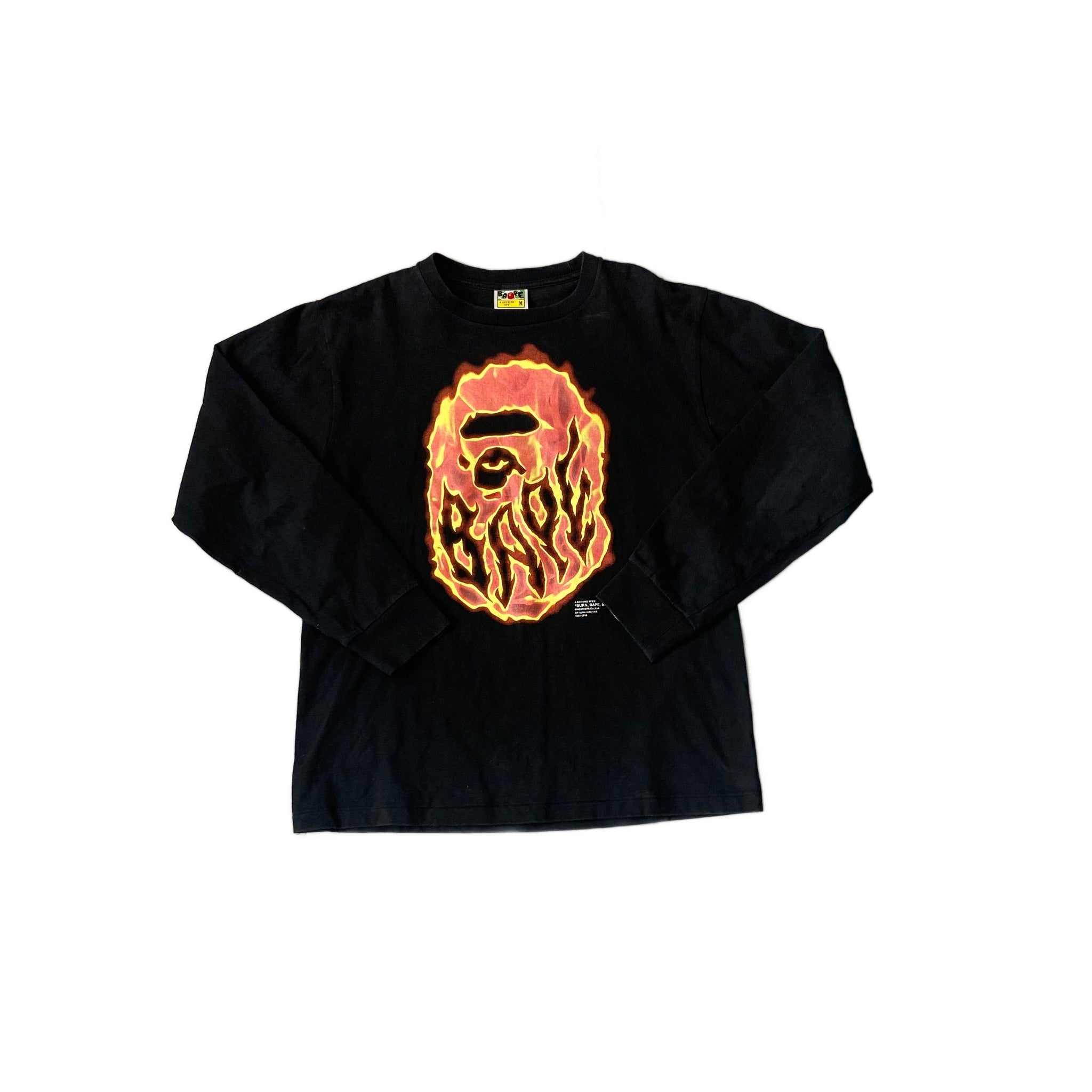 Black A Bathing Ape (BAPE) Long Sleeve Tee - M