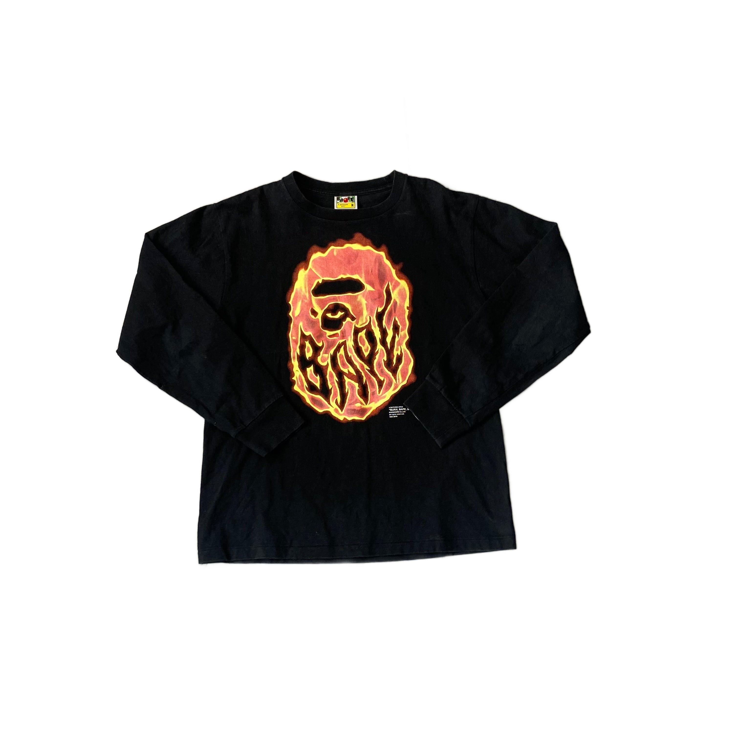 Black A Bathing Ape (BAPE) Long Sleeve Tee - M