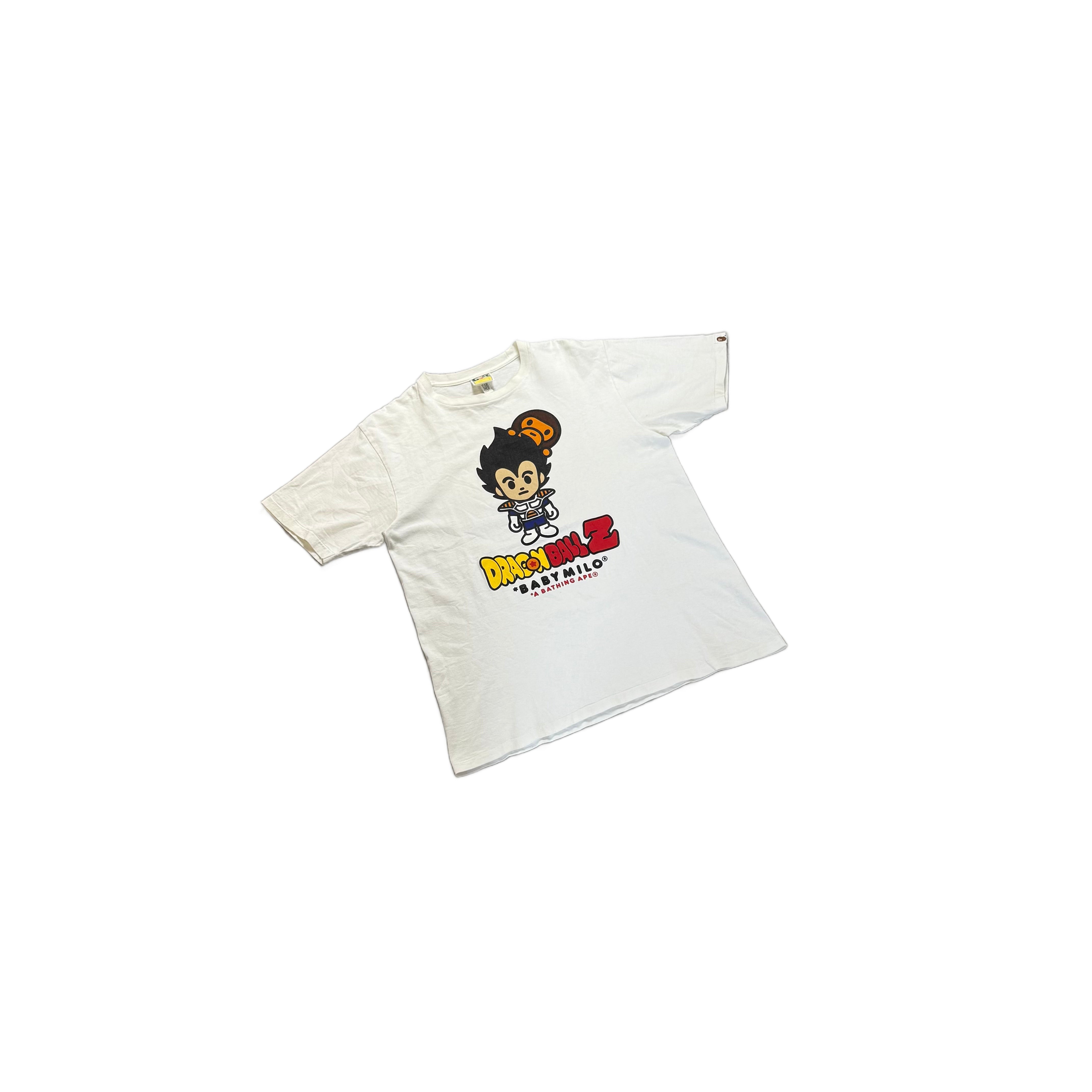 White A bathing Ape (BAPE) x Dragonball Z Tee - L