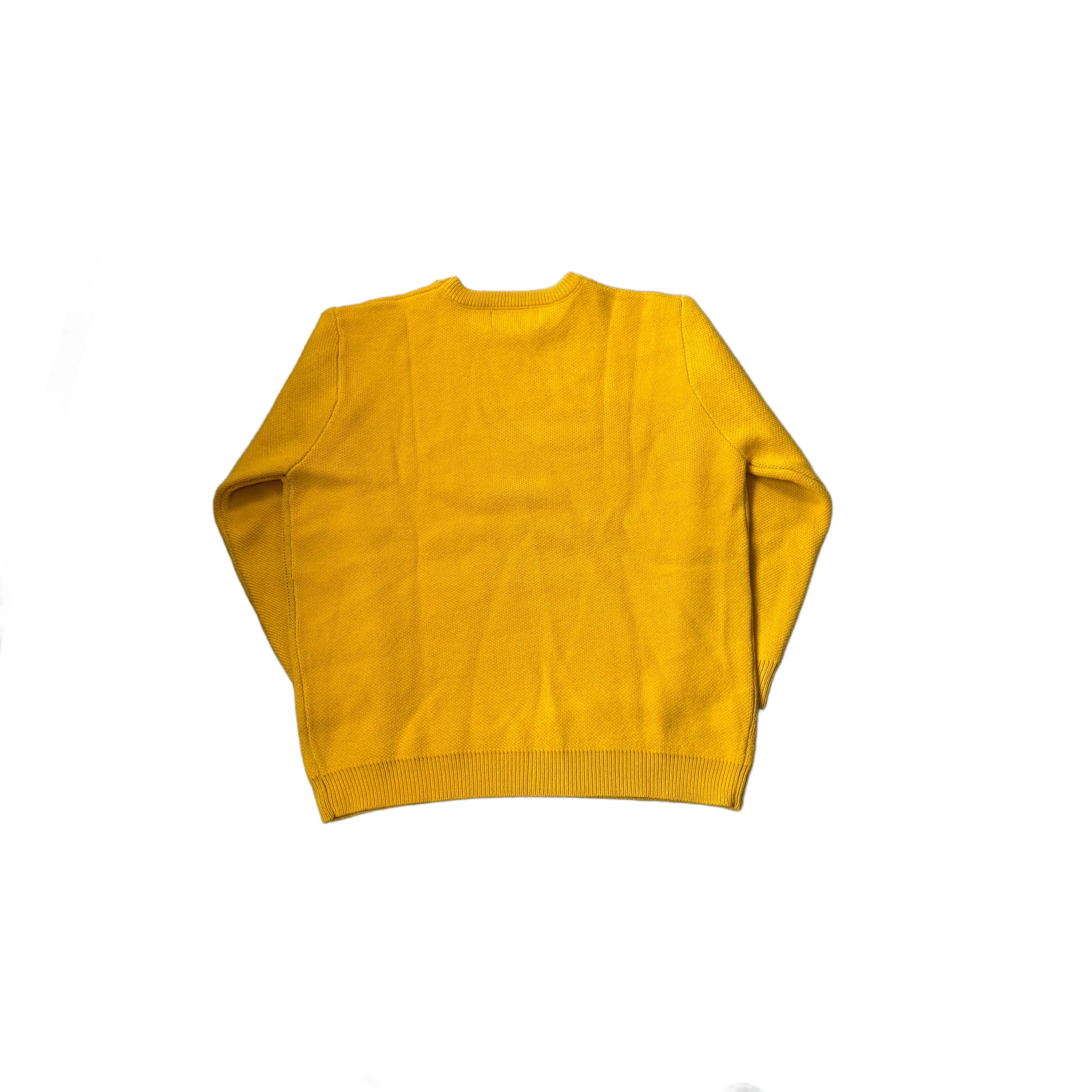 Yellow Drama Call Knitted Sweatshirt - L