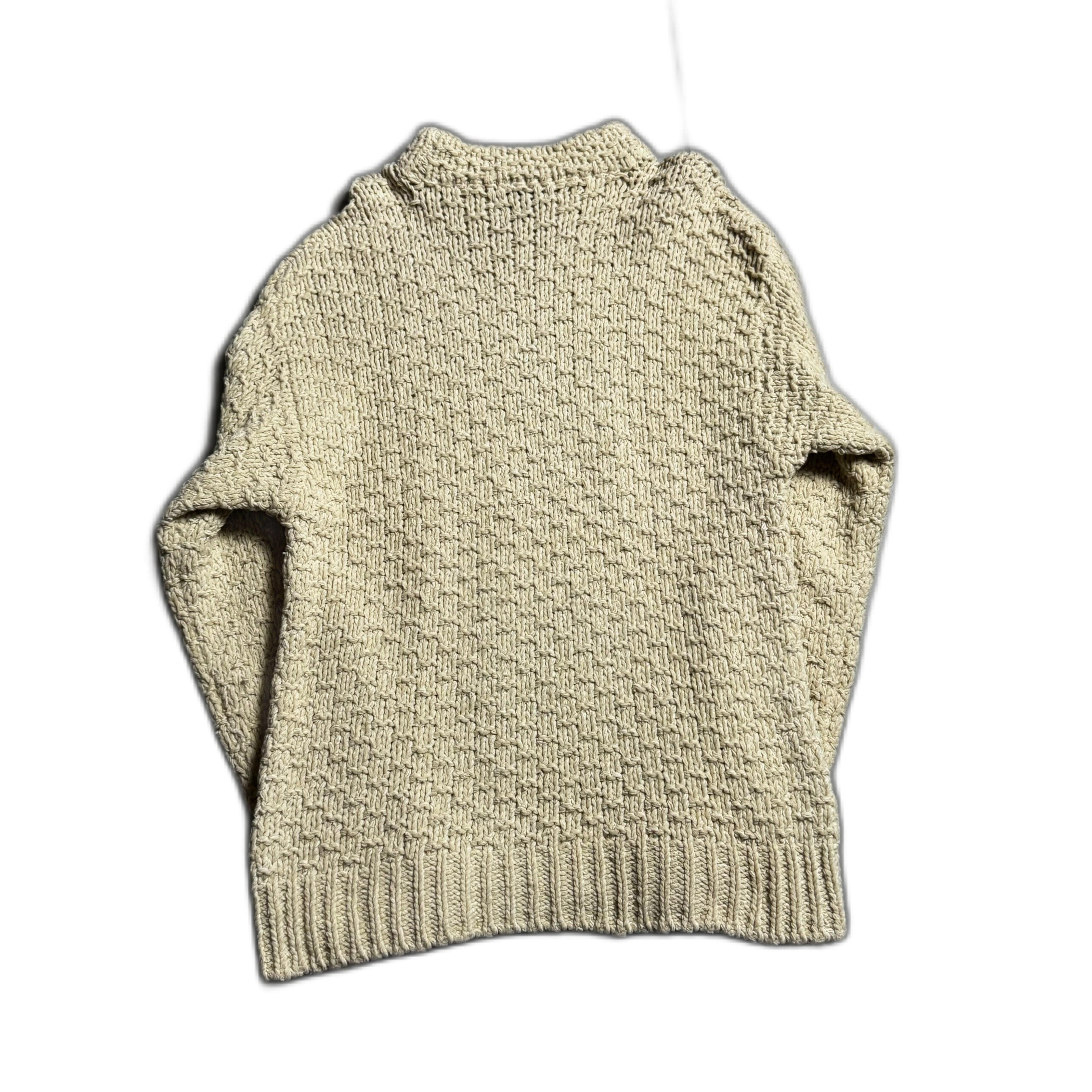 Vintage Cream Stone Island Knitted Sweatshirt - L