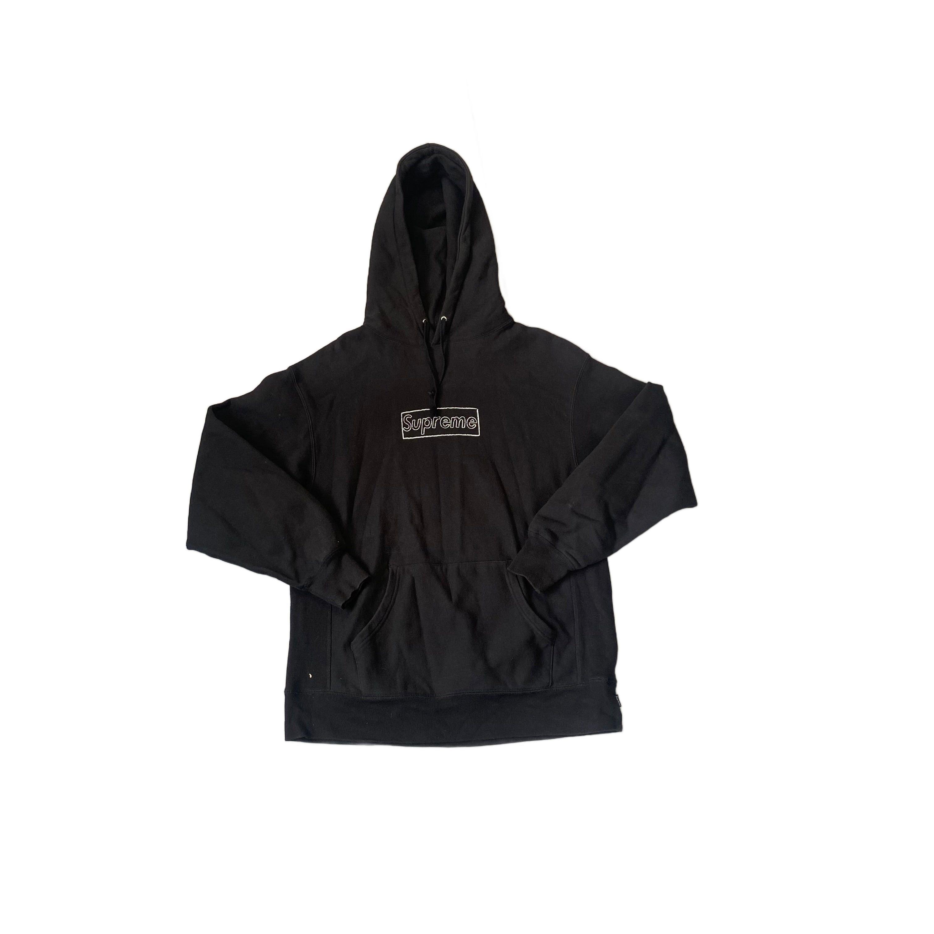 Black Supreme Box Logo Hoodie - M