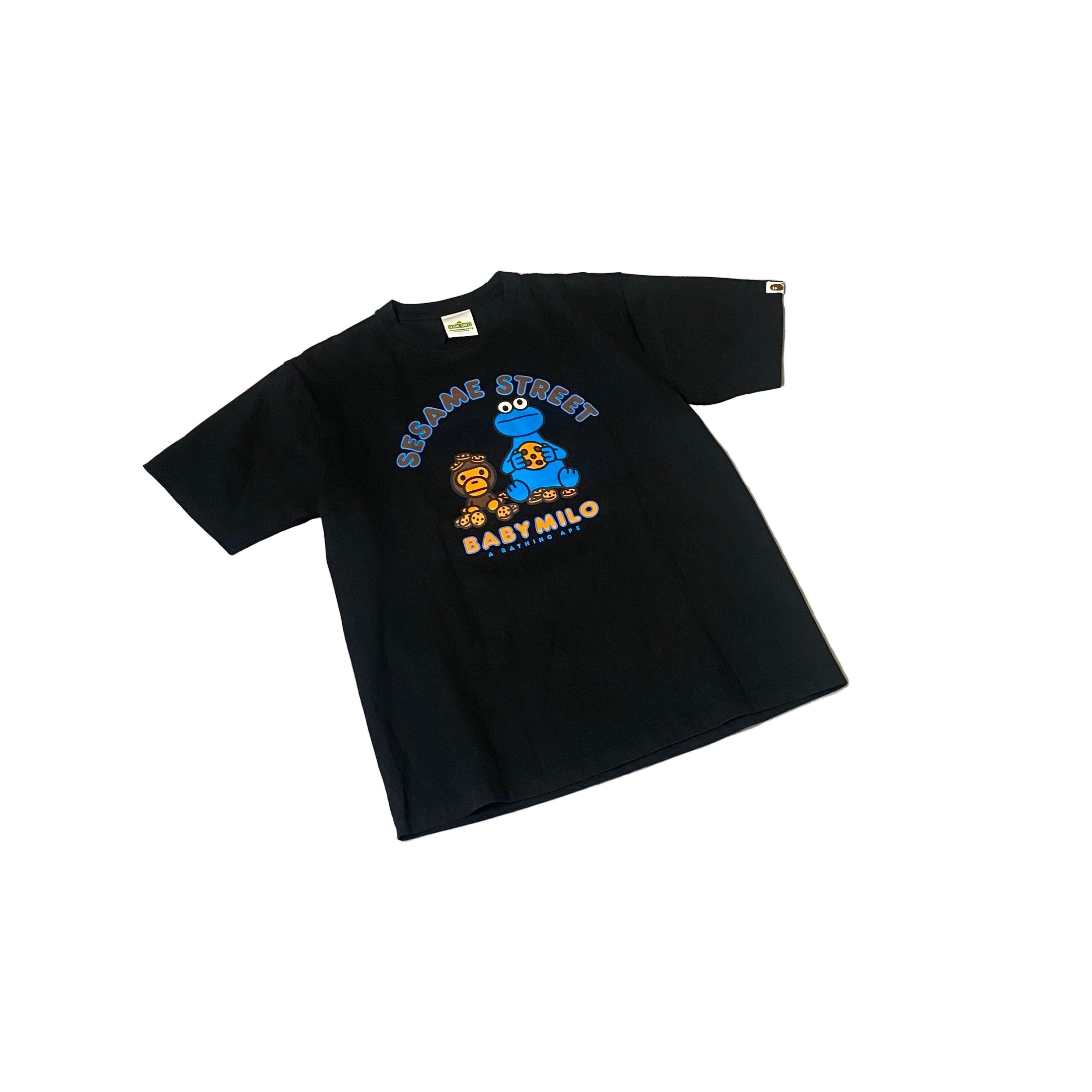 Black A Bathing Ape (BAPE) x Sesame Street Tee - L