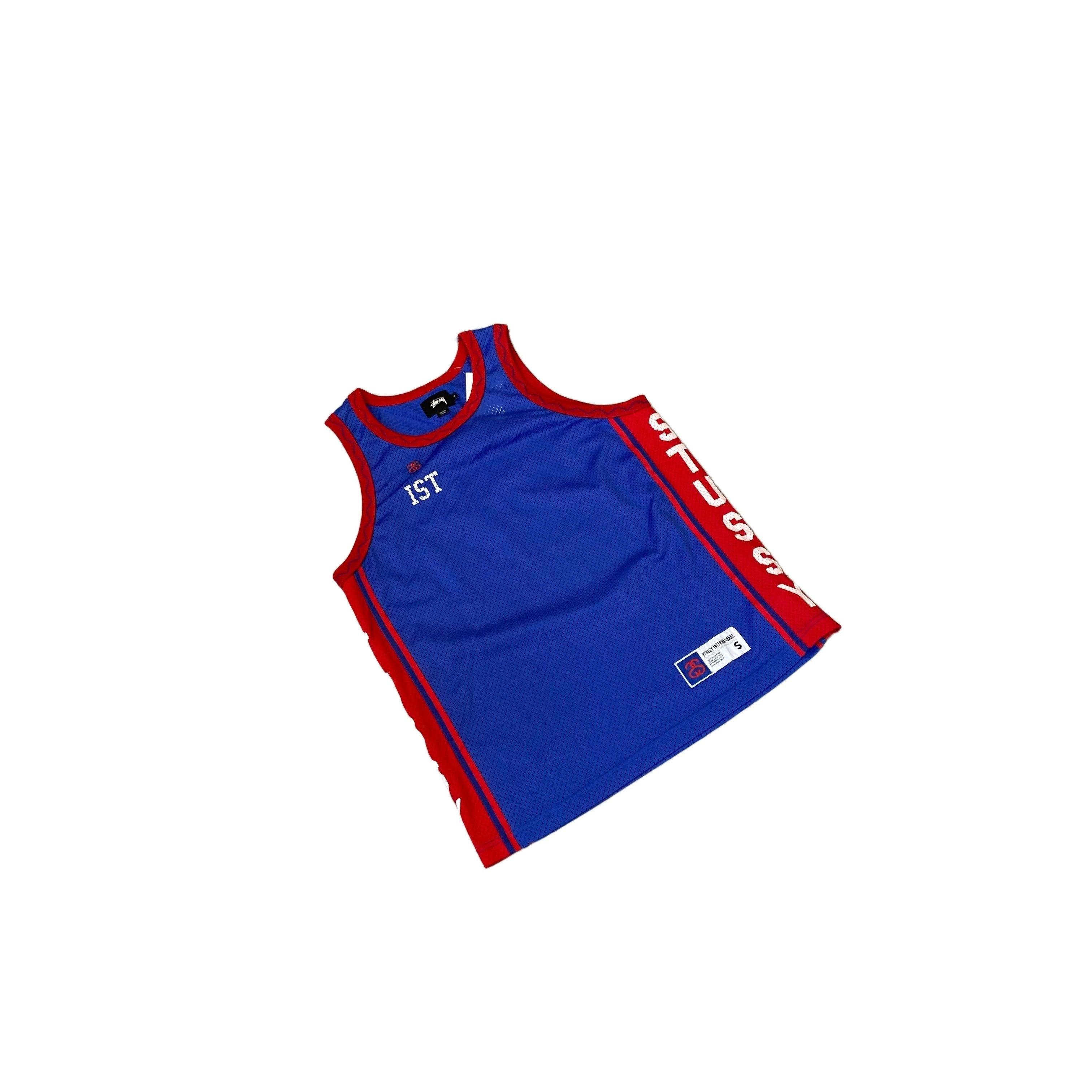 Blue Stussy Basketball Jersey - S