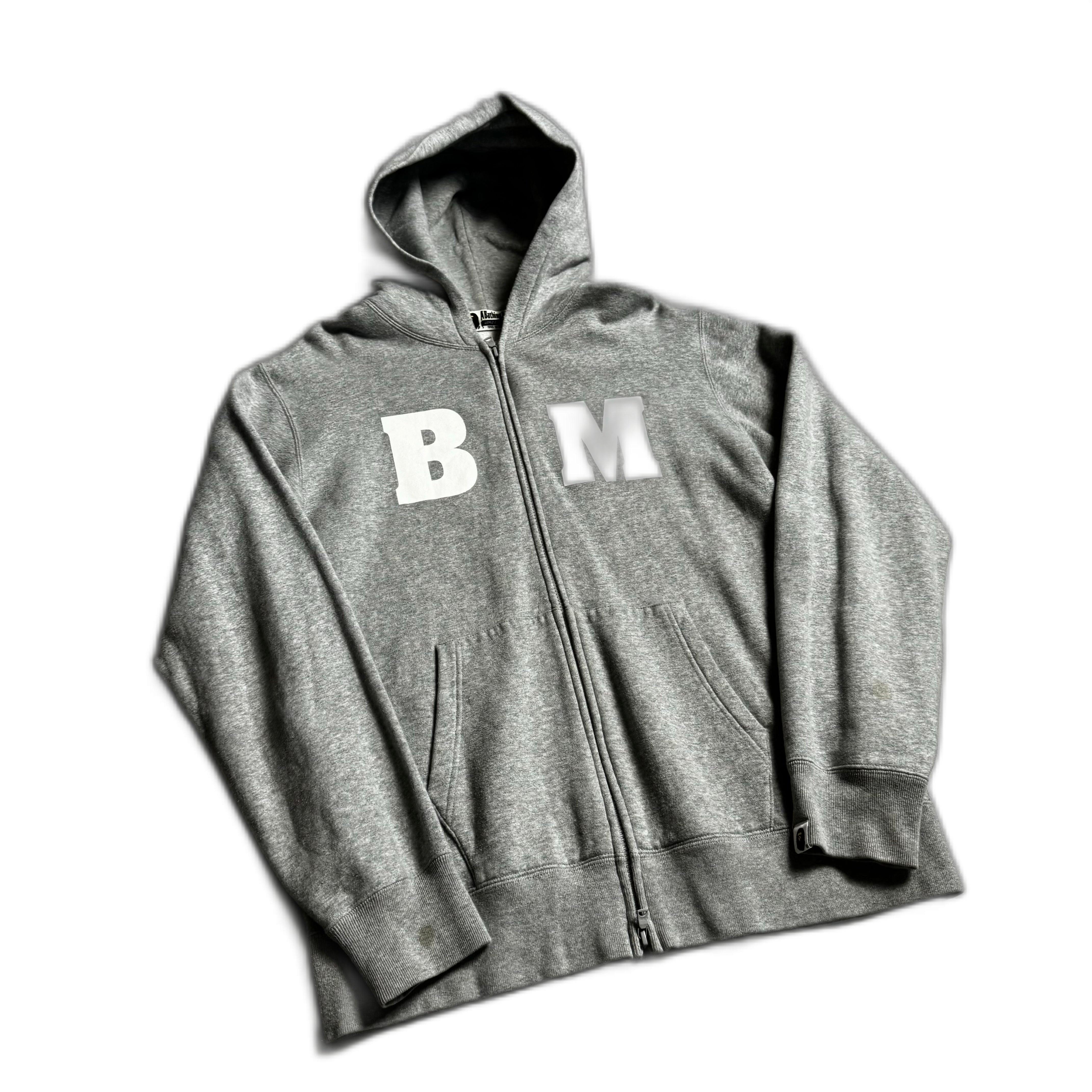 Grey A Bathing Ape Zip Up Hoodie - XL