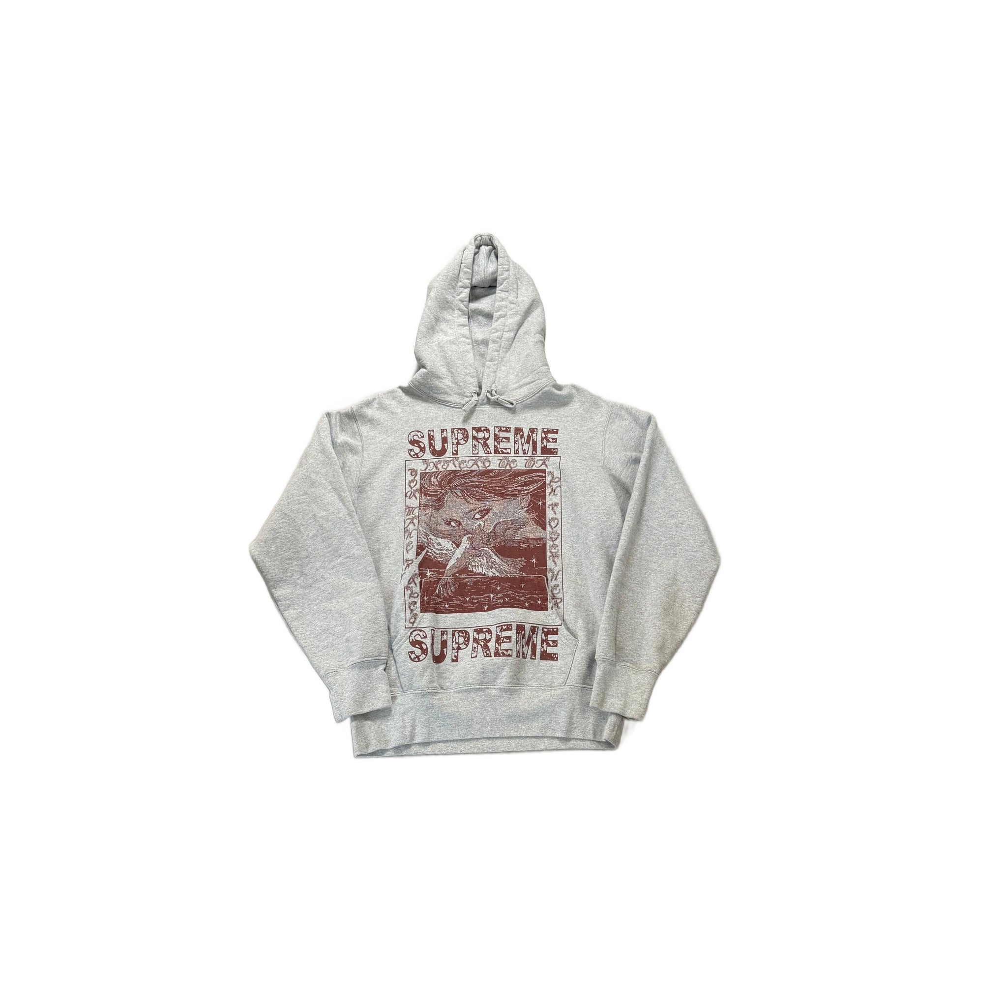 Grey Supreme Hoodie - M