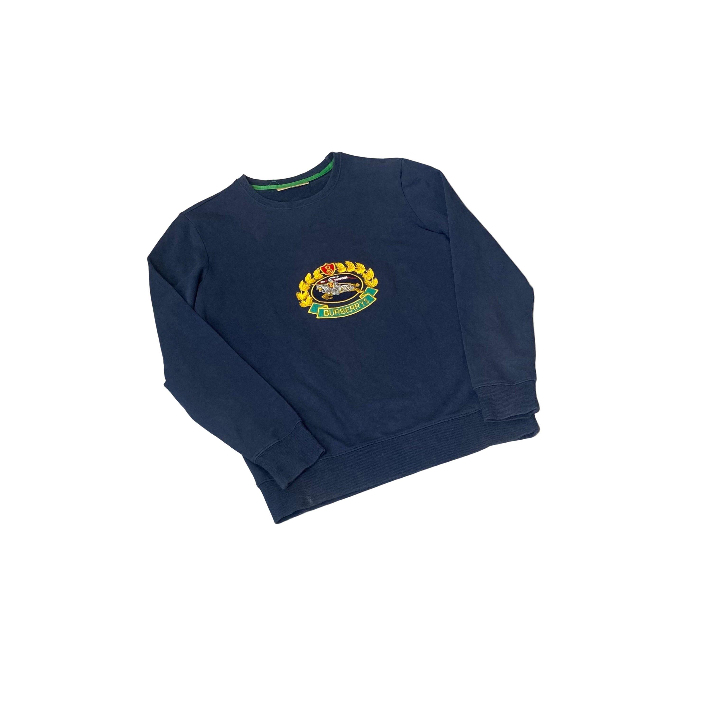 Vintage Navy Blue Burberry Sweatshirt - L
