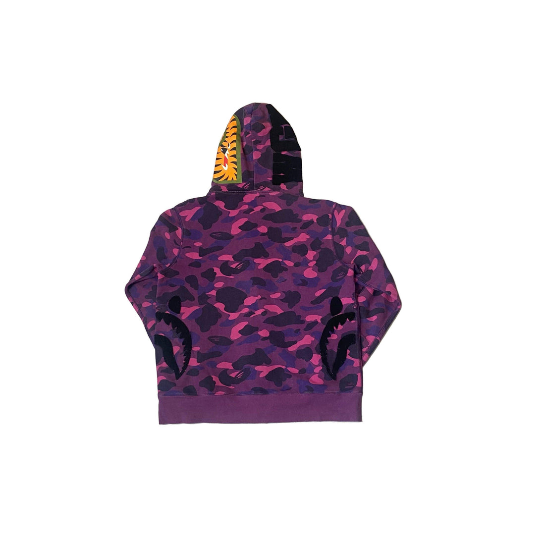 Purple Camo A Bathing Ape (BAPE) Shark Hoodie - L
