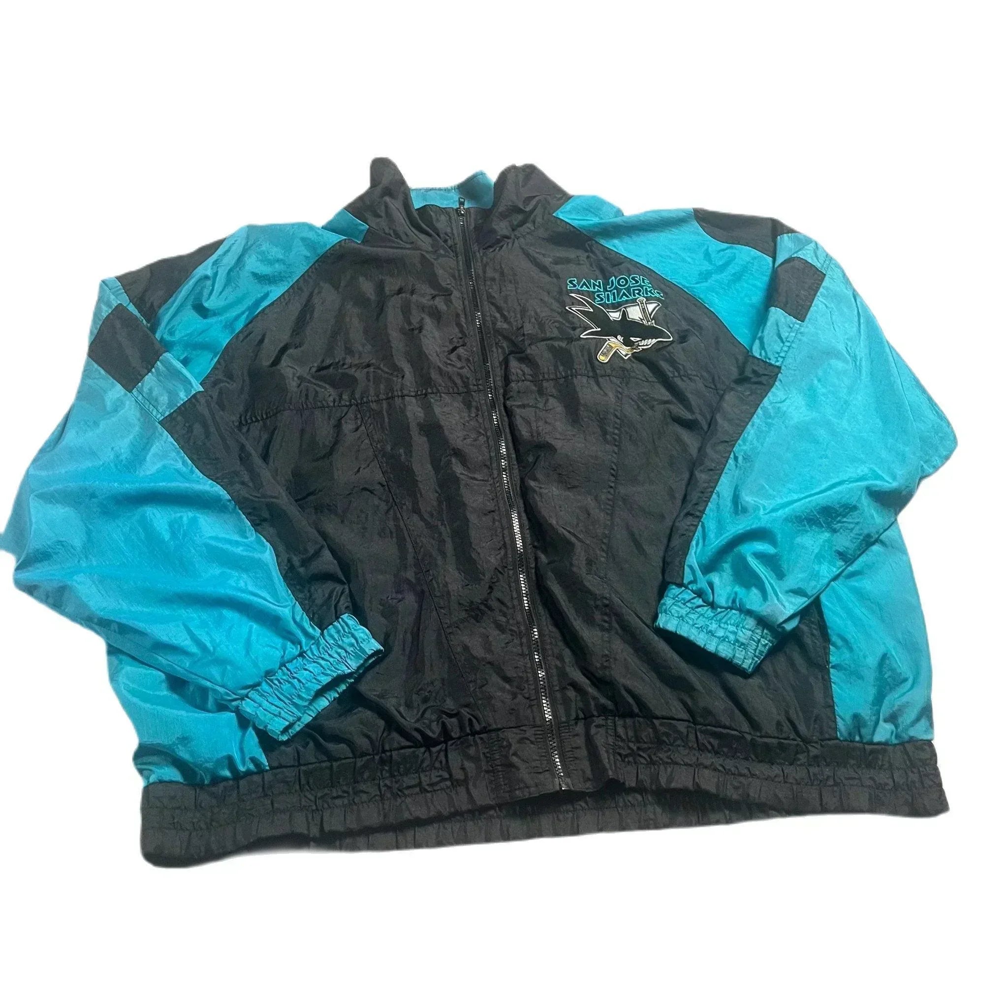 Vintage Black + Blue San Jose Sharks Jacket - XXL