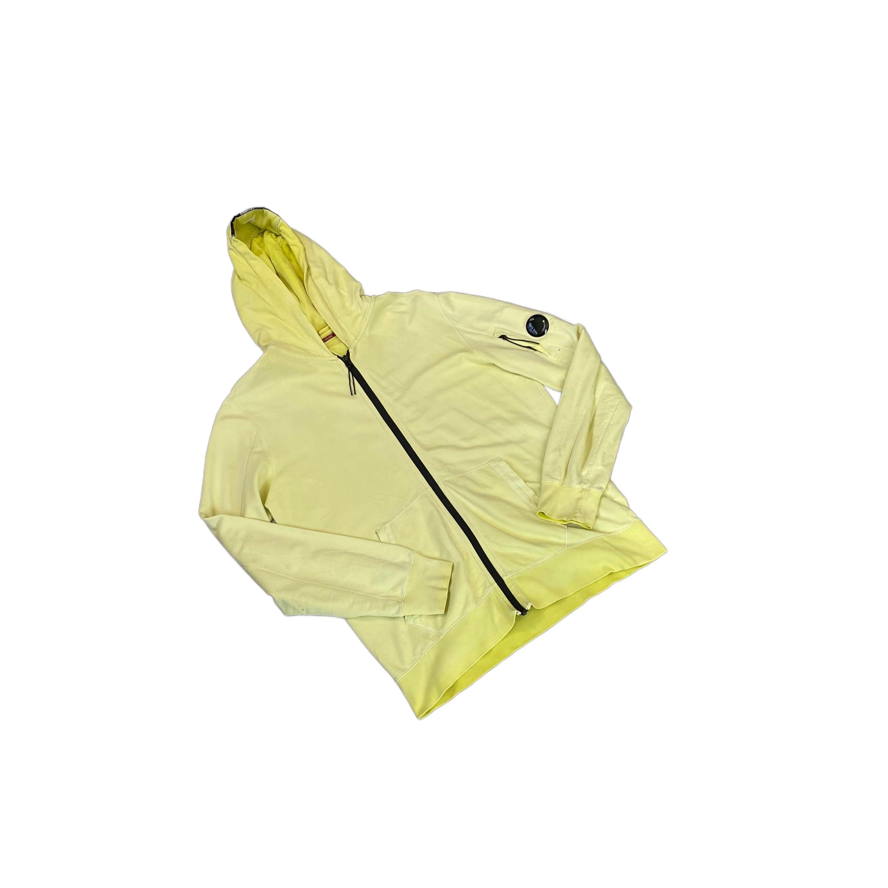 Yellow CP Company Zip Up Hoodie - XL