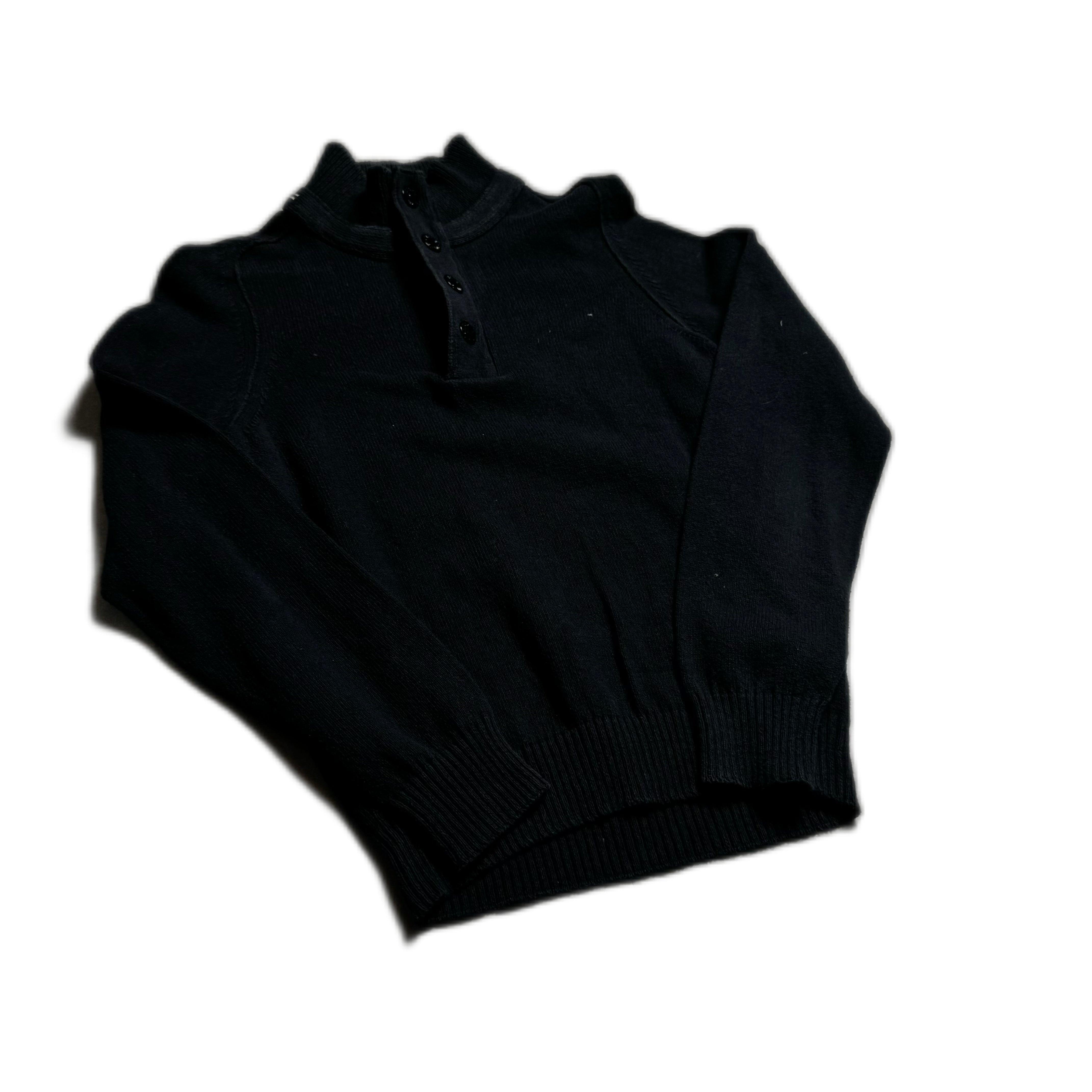 Vintage Navy Blue Stone Island 1/4 Zip Sweatshirt - S