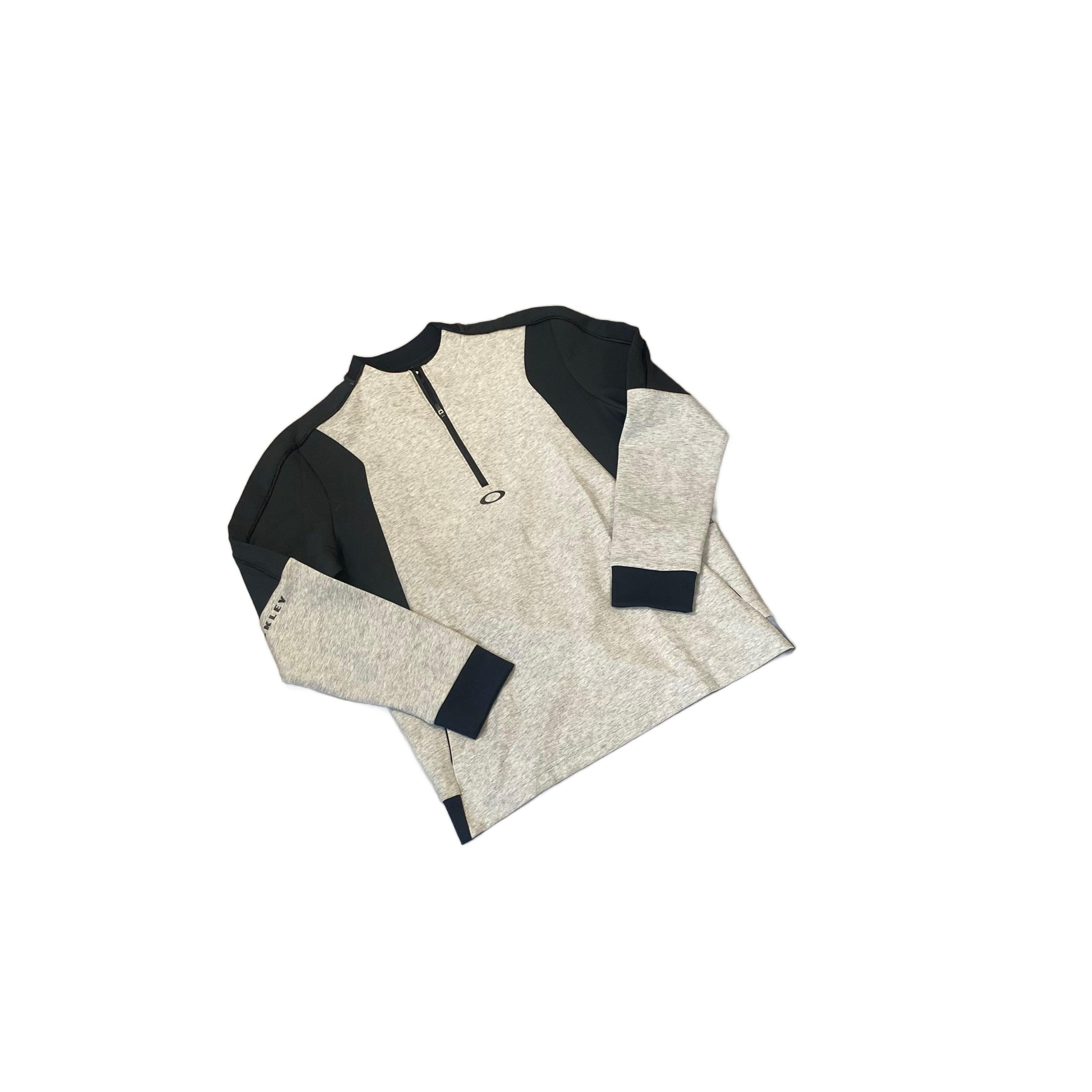 Grey + Black Oakley 1/4 Zip Sweatshirt - M