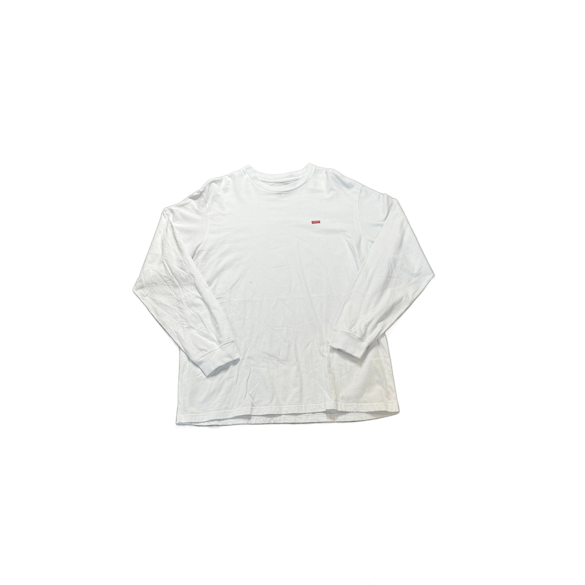 White Supreme Long Sleeve Tee - XL