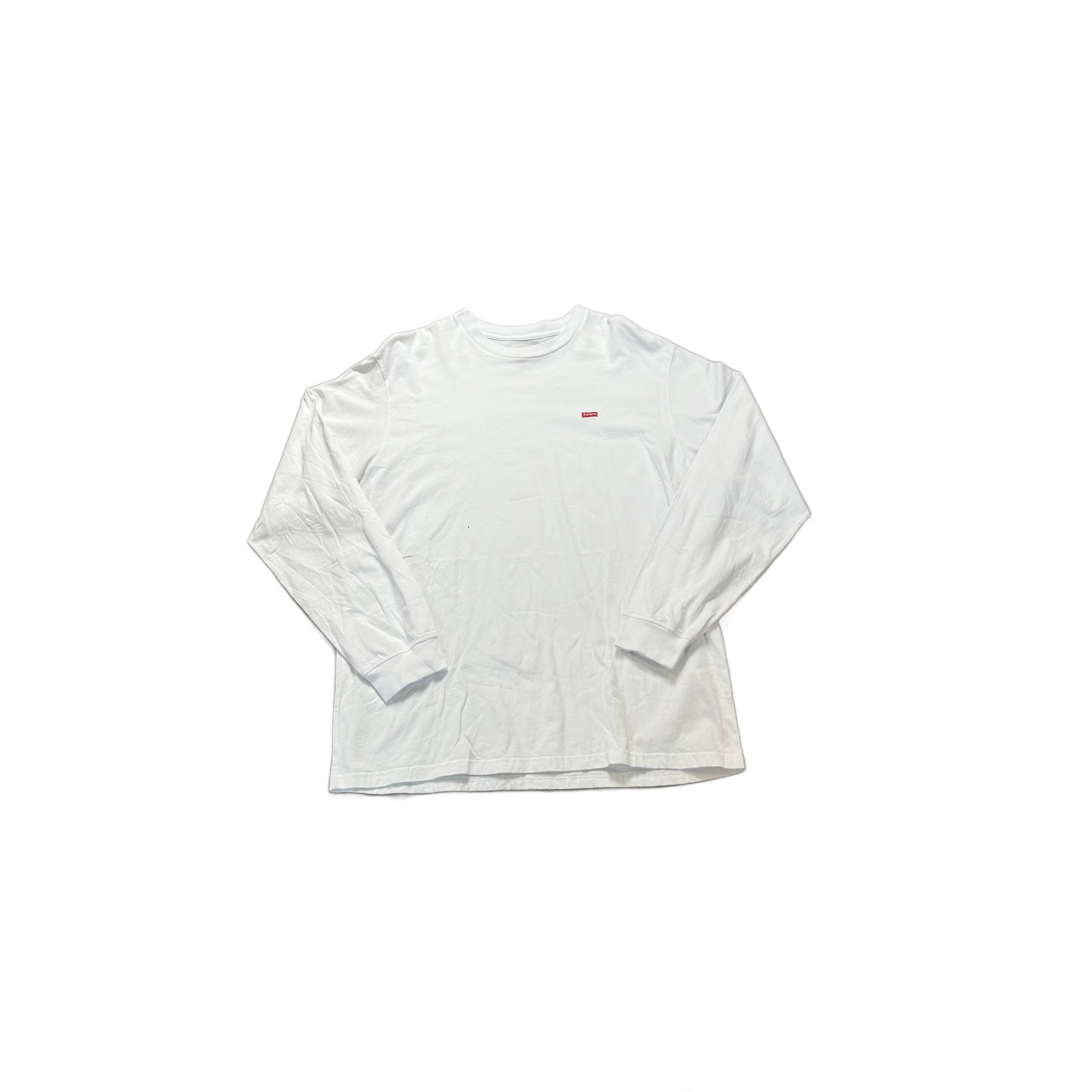 White Supreme Long Sleeve Tee - XL
