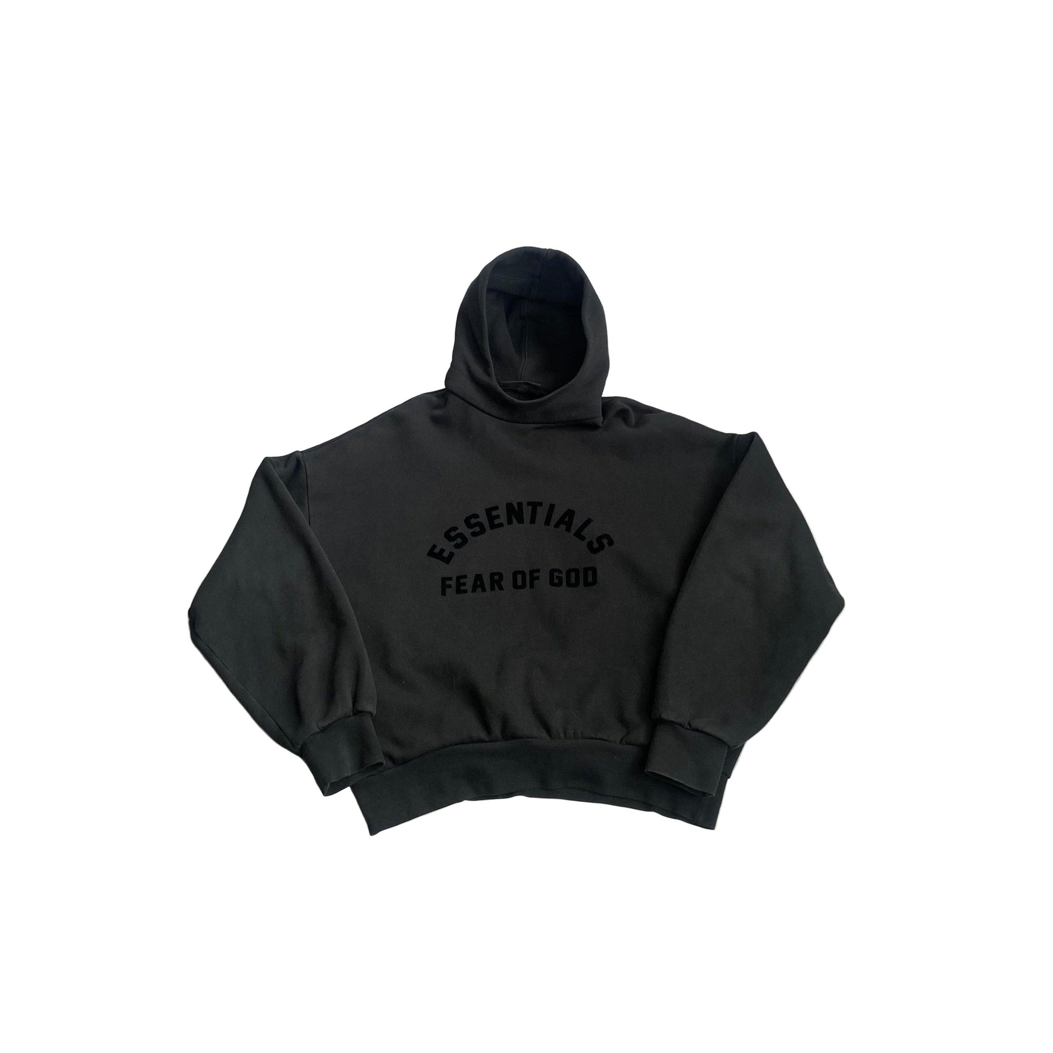Black Fear of God Essentials Hoodie - L