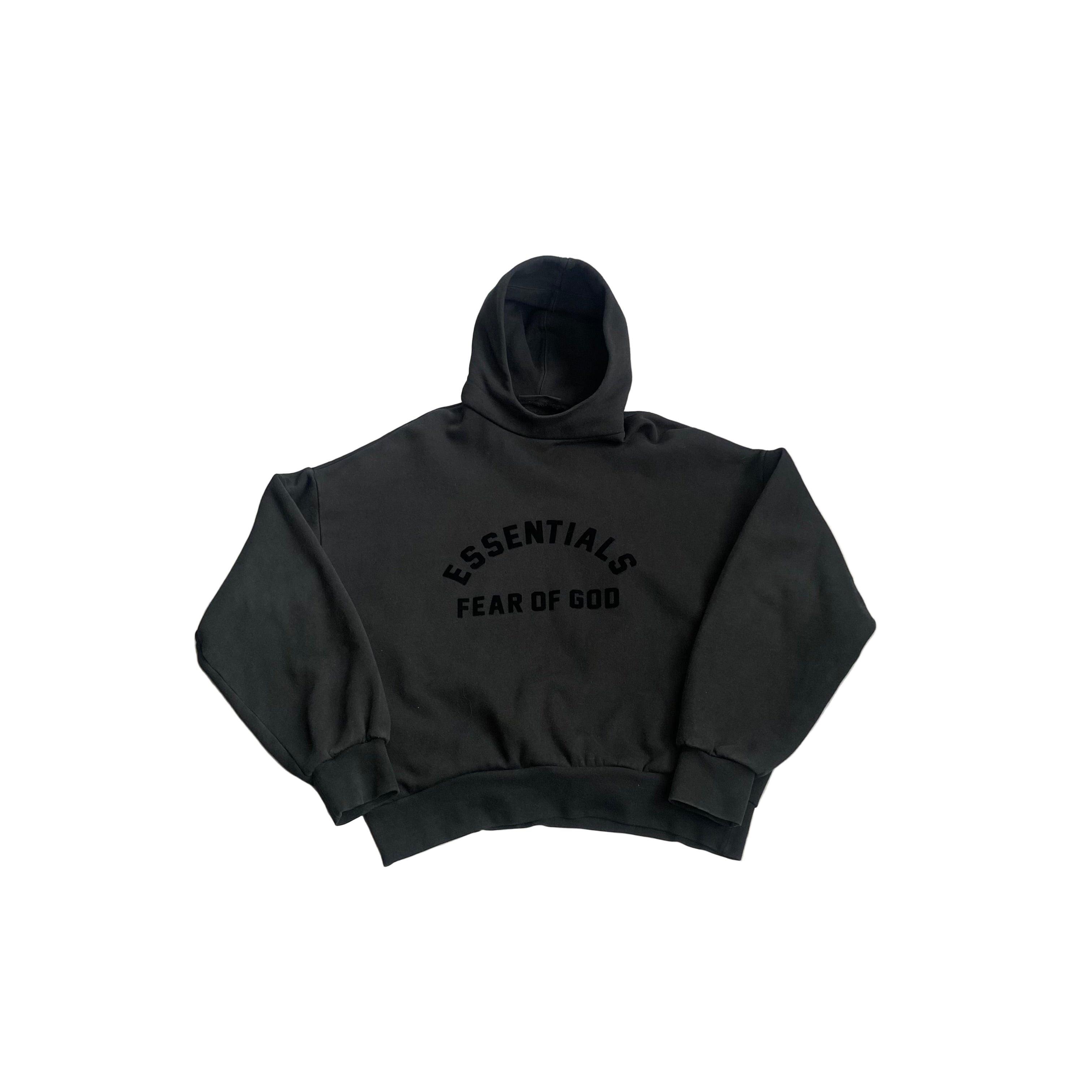 Black Fear of God Essentials Hoodie - L
