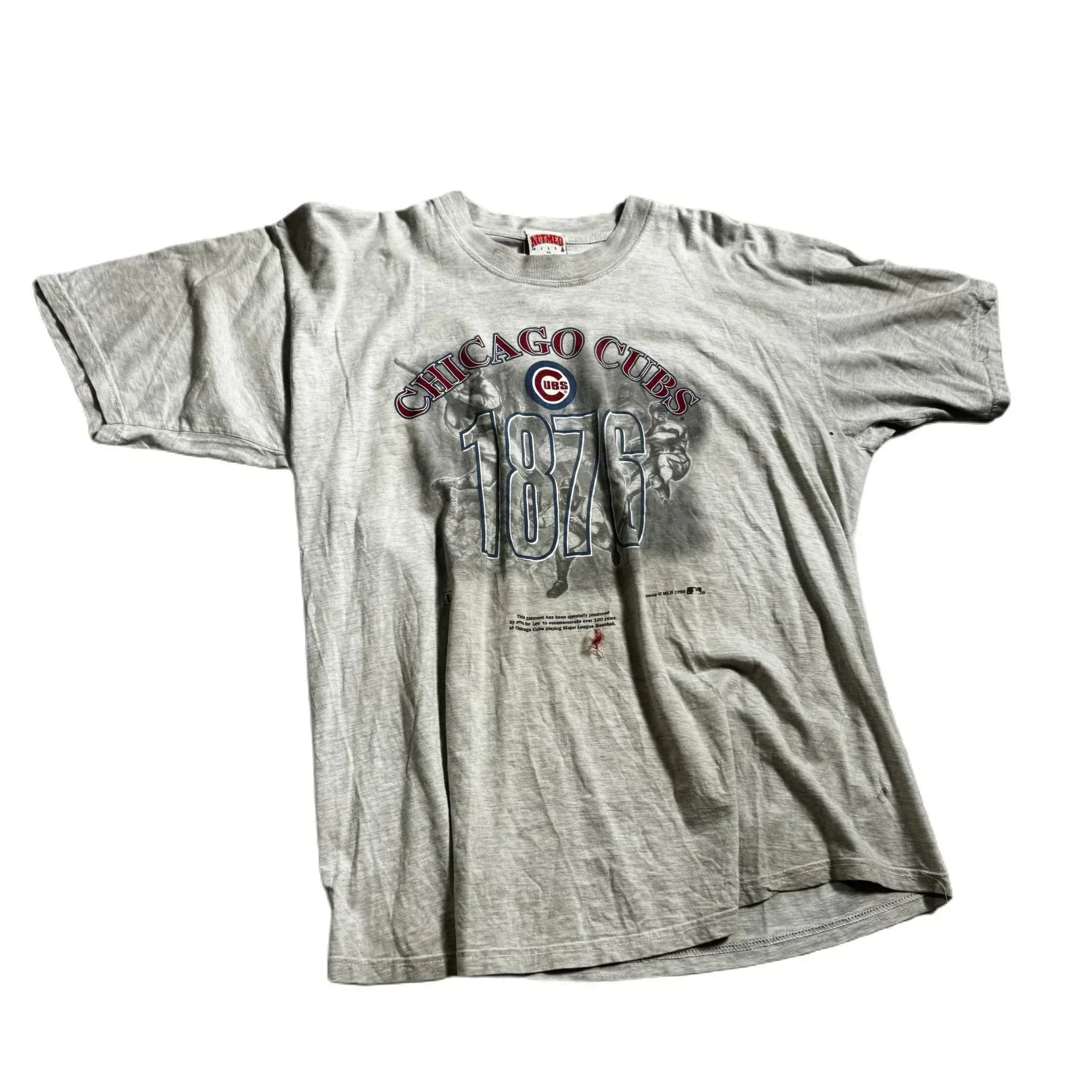 Vintage Grey Nutmeg Chicago Cubs Graphic Tee - XL