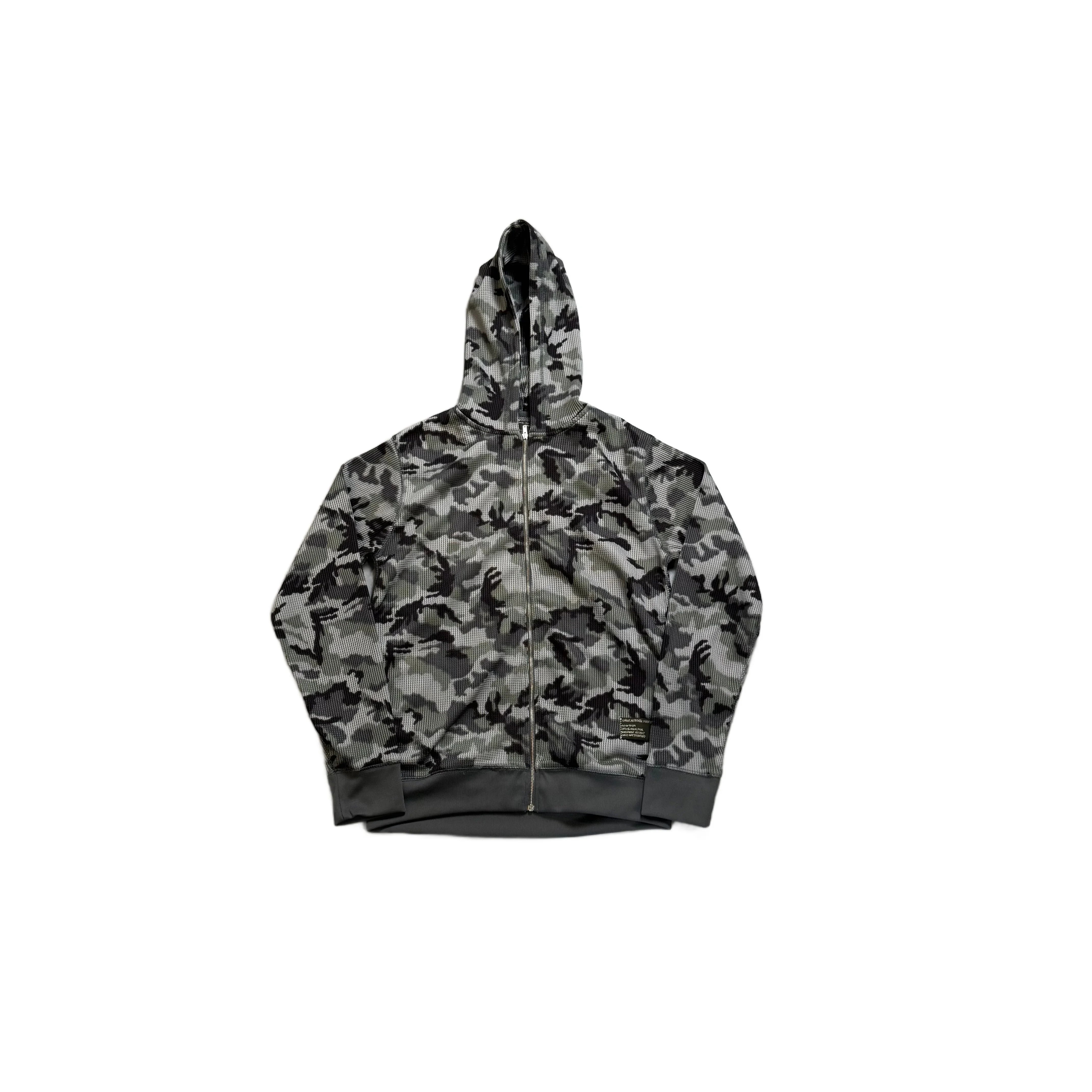 Camo Stussy Zip Up Hoodie - S