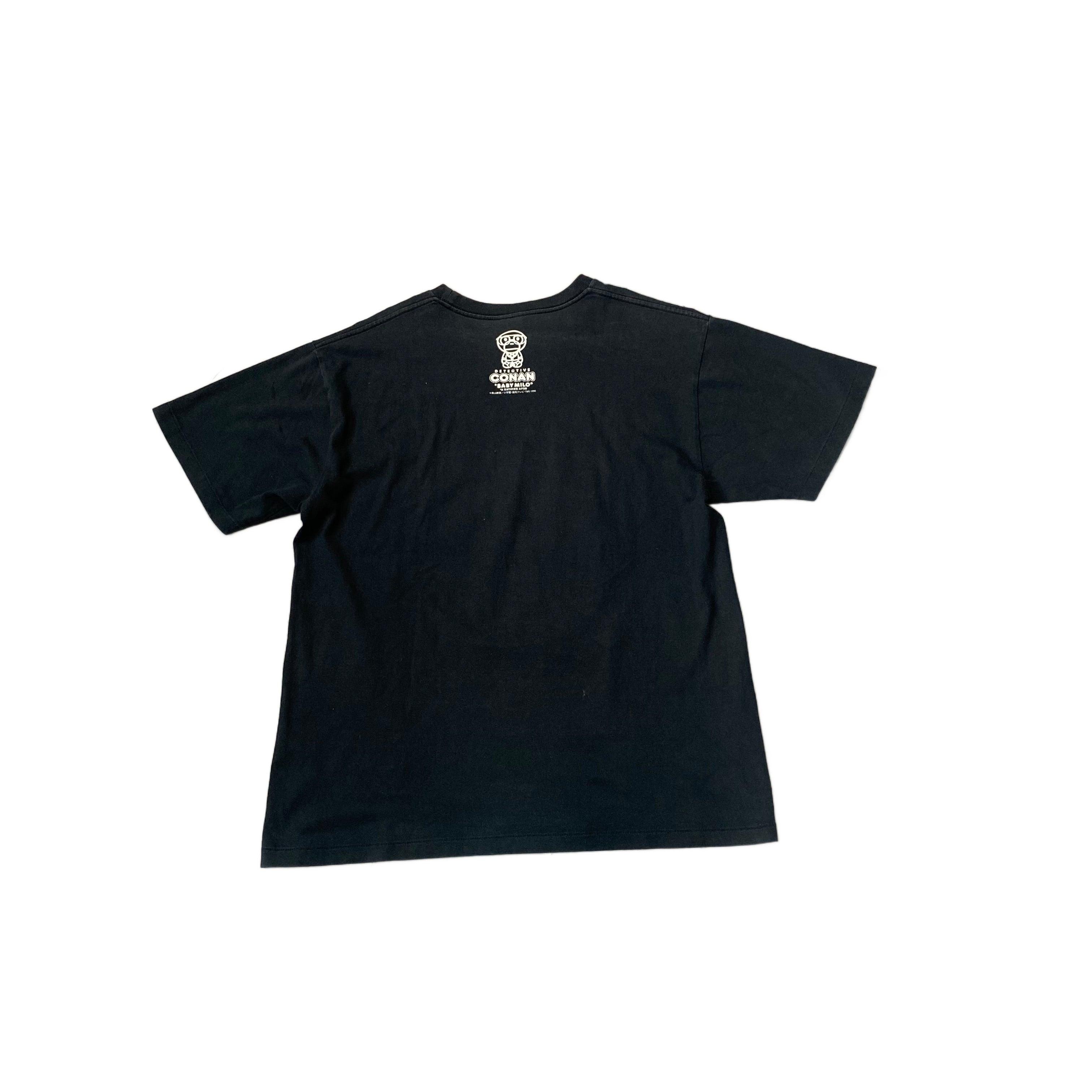 Black A Bathing Ape (BAPE) x Detective Conan Tee - L