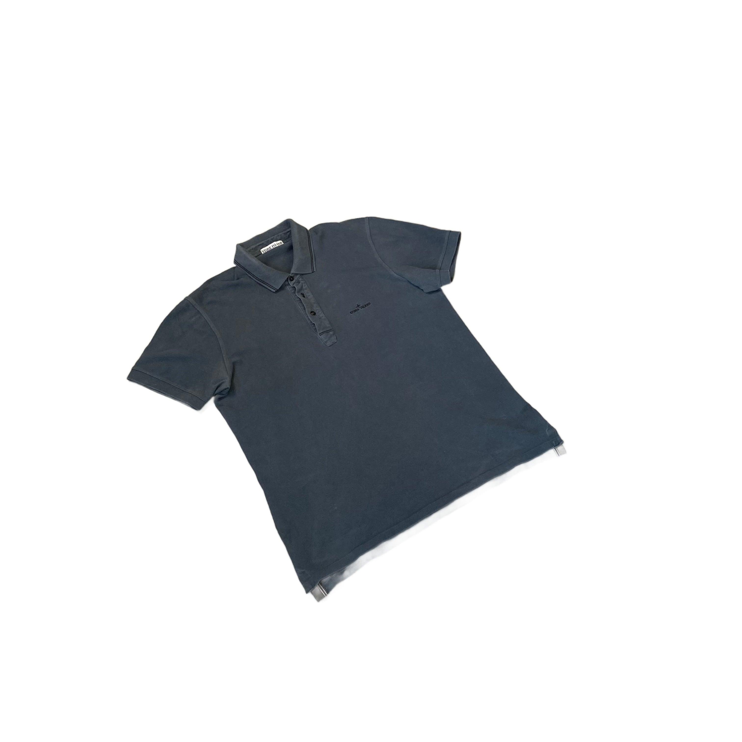 Vintage Black Stone Island Polo Shirt - XXXL (Recommended Size - L)