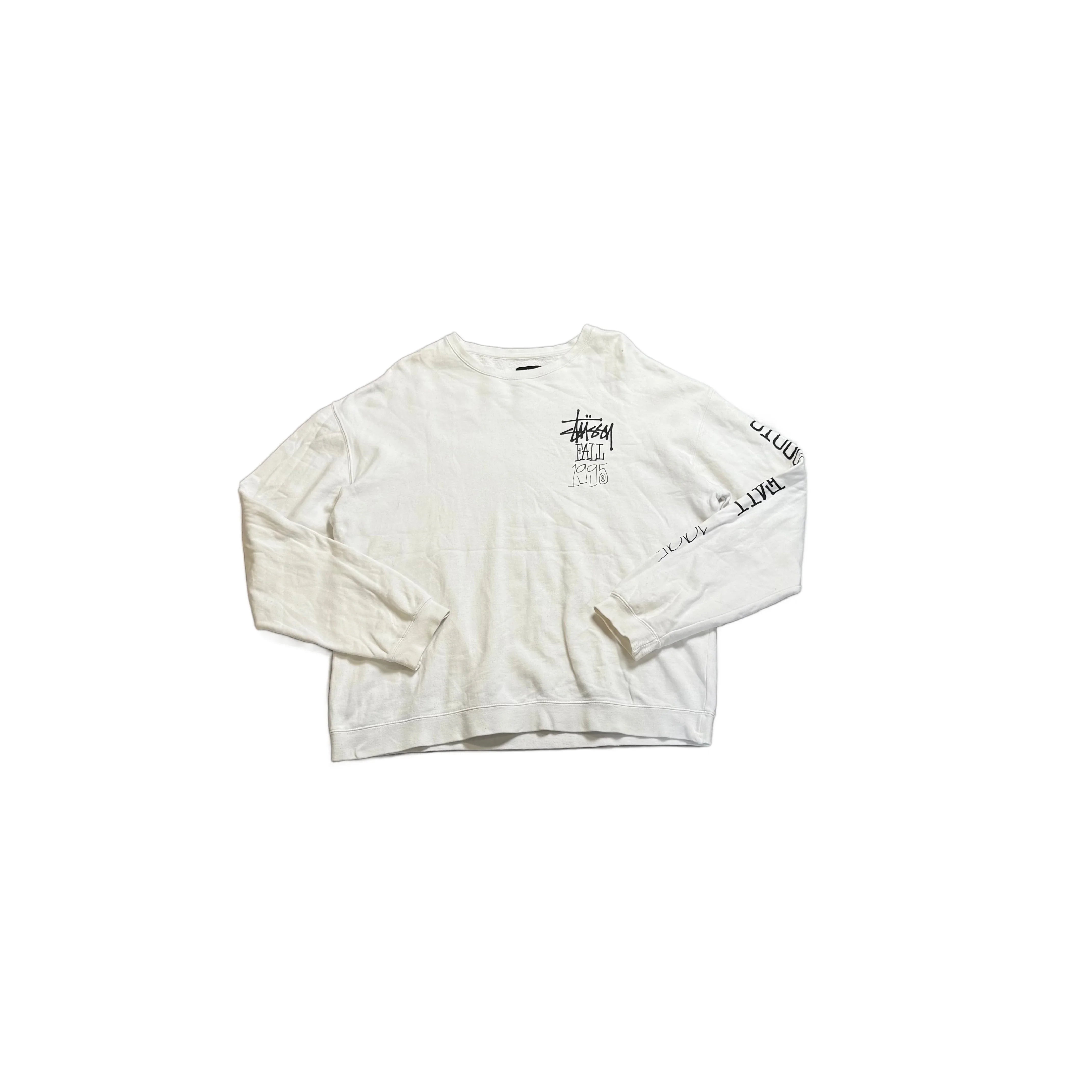 White Stussy Sweatshirt -  XXL