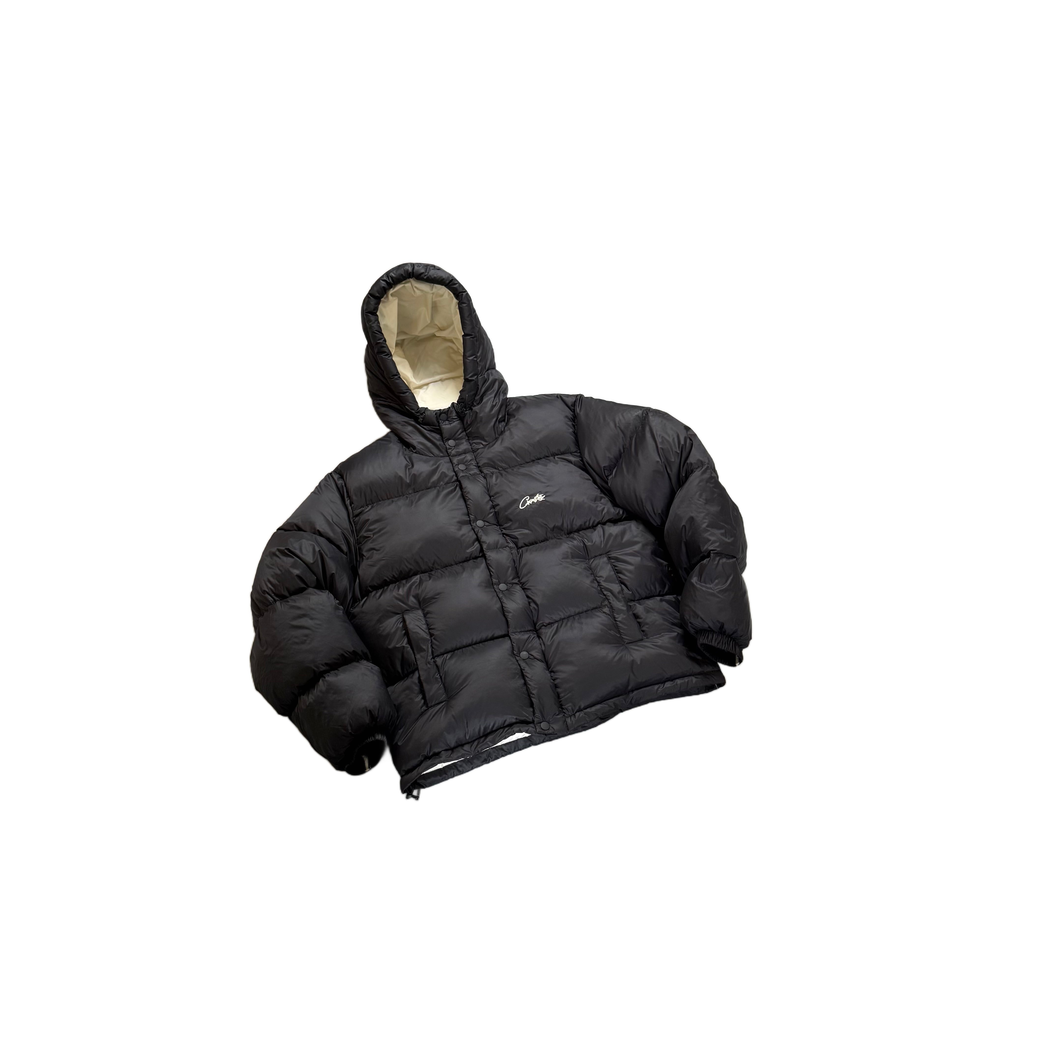Black Corteiz Bolo Puffer Coat - M