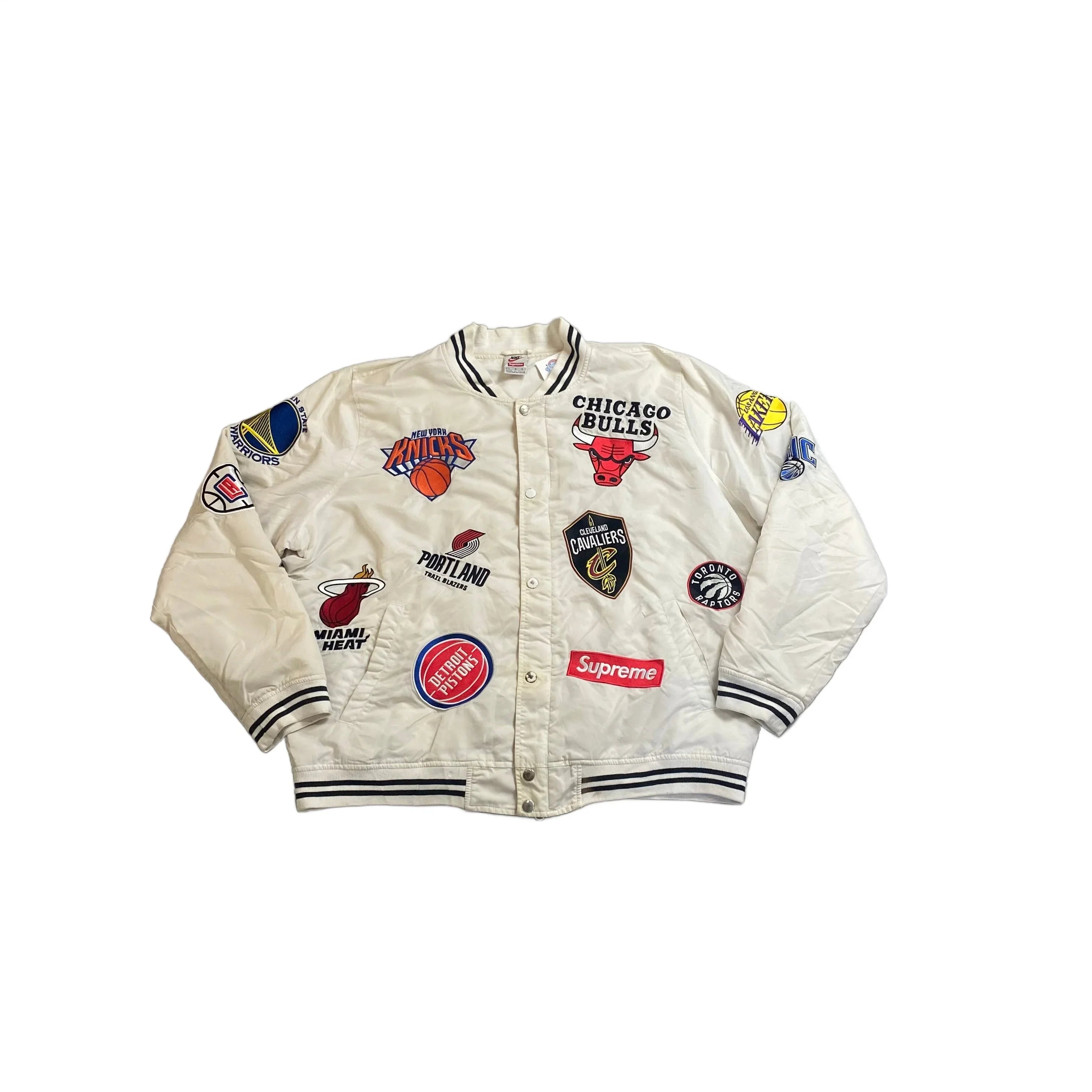 White Nike x Supreme Jacket - L