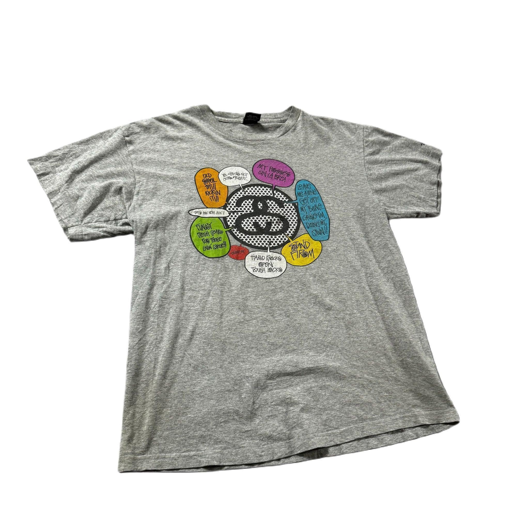 Grey Stussy Tee - L
